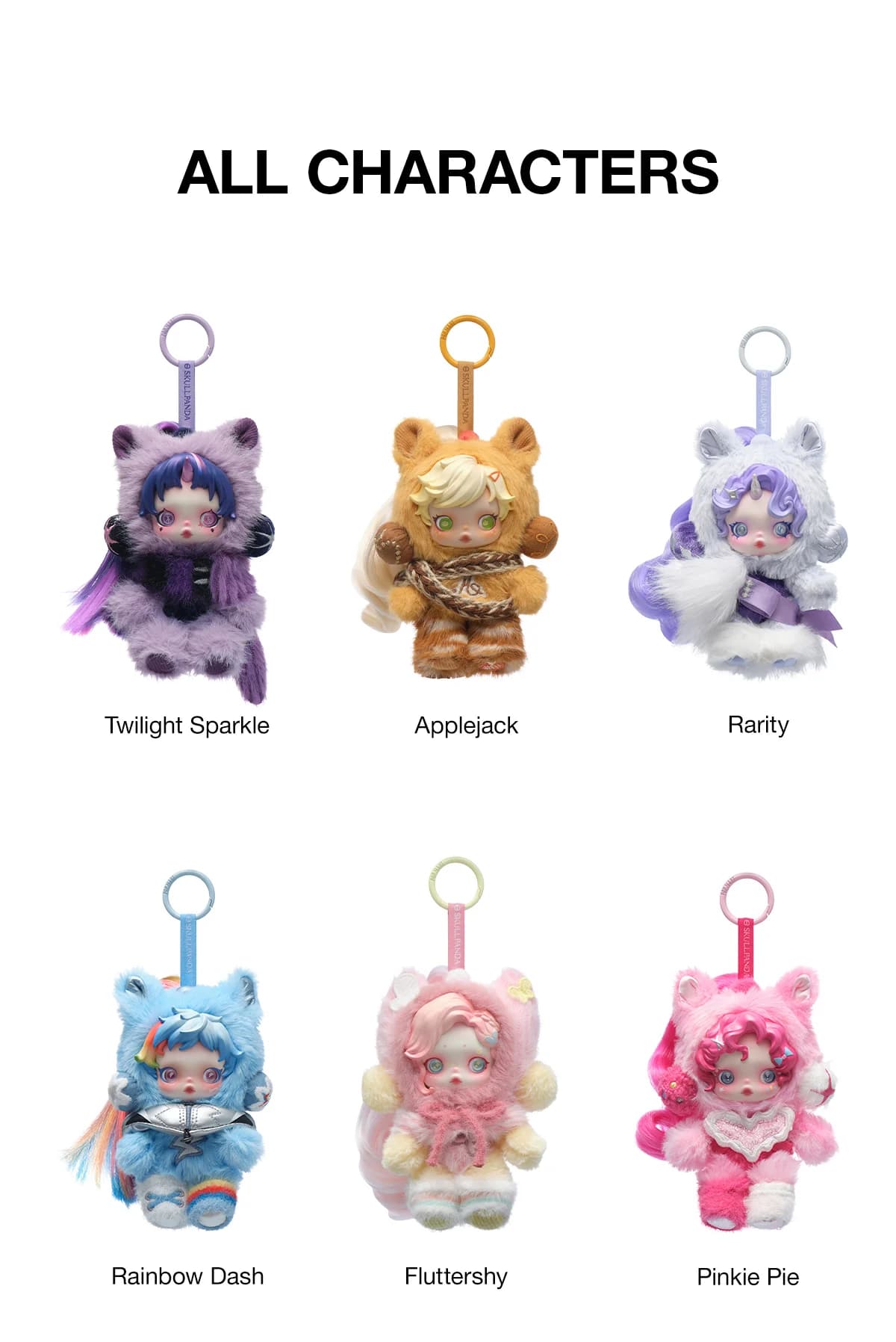 POP MART Skullpanda x My Little Pony Series Plush Doll Pendant – Blind Box Keychain - 4