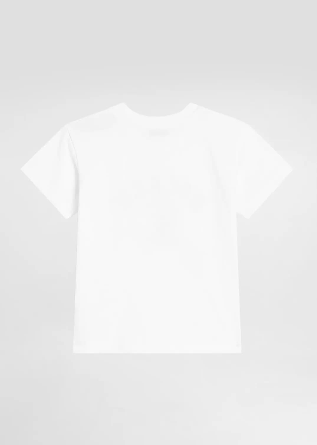 Dolce & Gabbana Kids White Cotton T-Shirt with DG Logo Print - 2