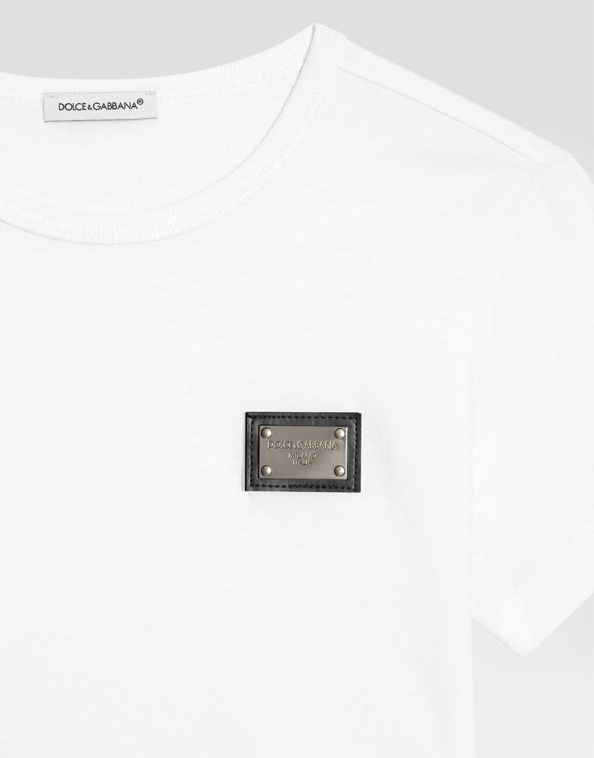 Dolce & Gabbana Kids Jersey T-Shirt with Logo Plaque - 3