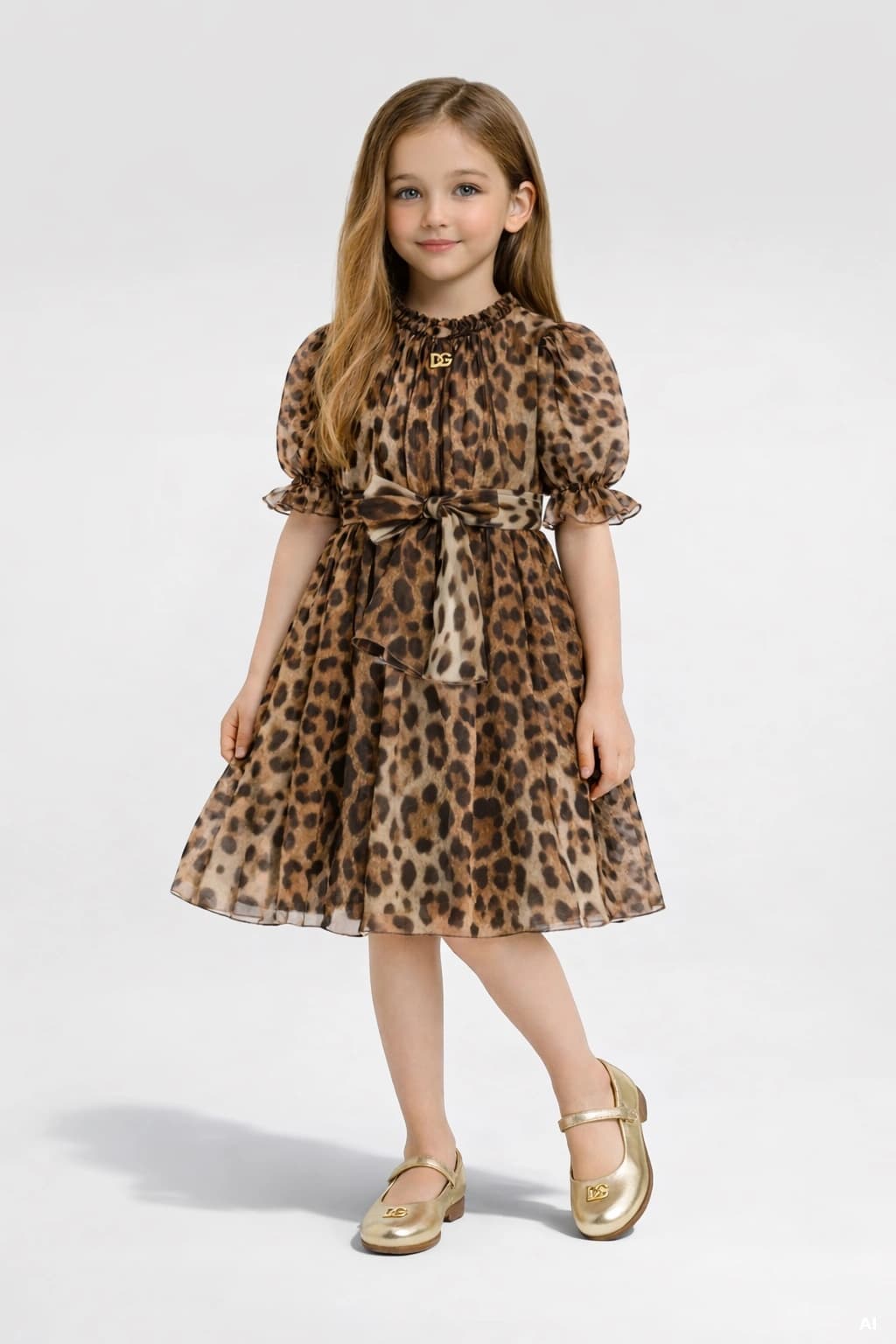 Dolce & Gabbana Kids Leopard-Print Silk Dress - 2