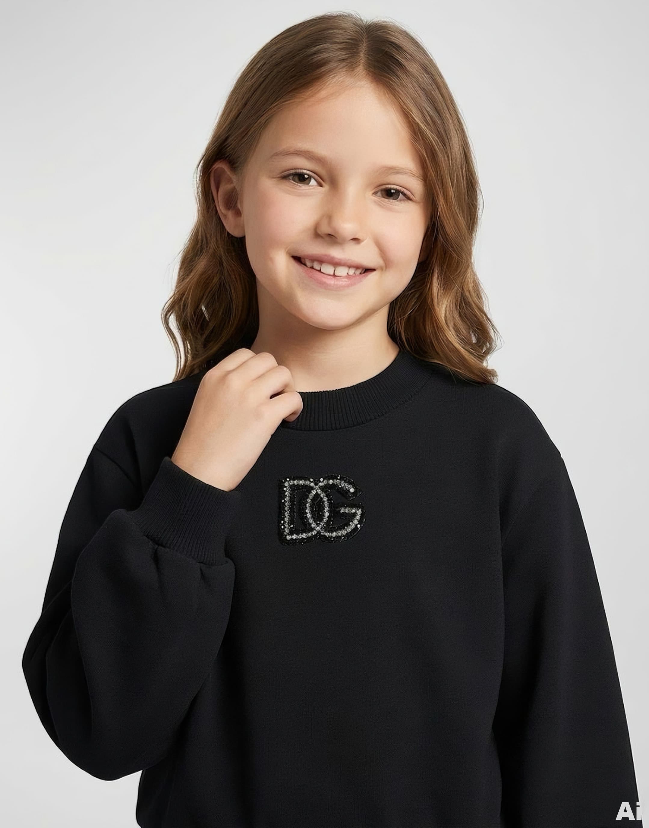 Dolce & Gabbana Kids Sweatshirt with Embroidered DG Logo - 2