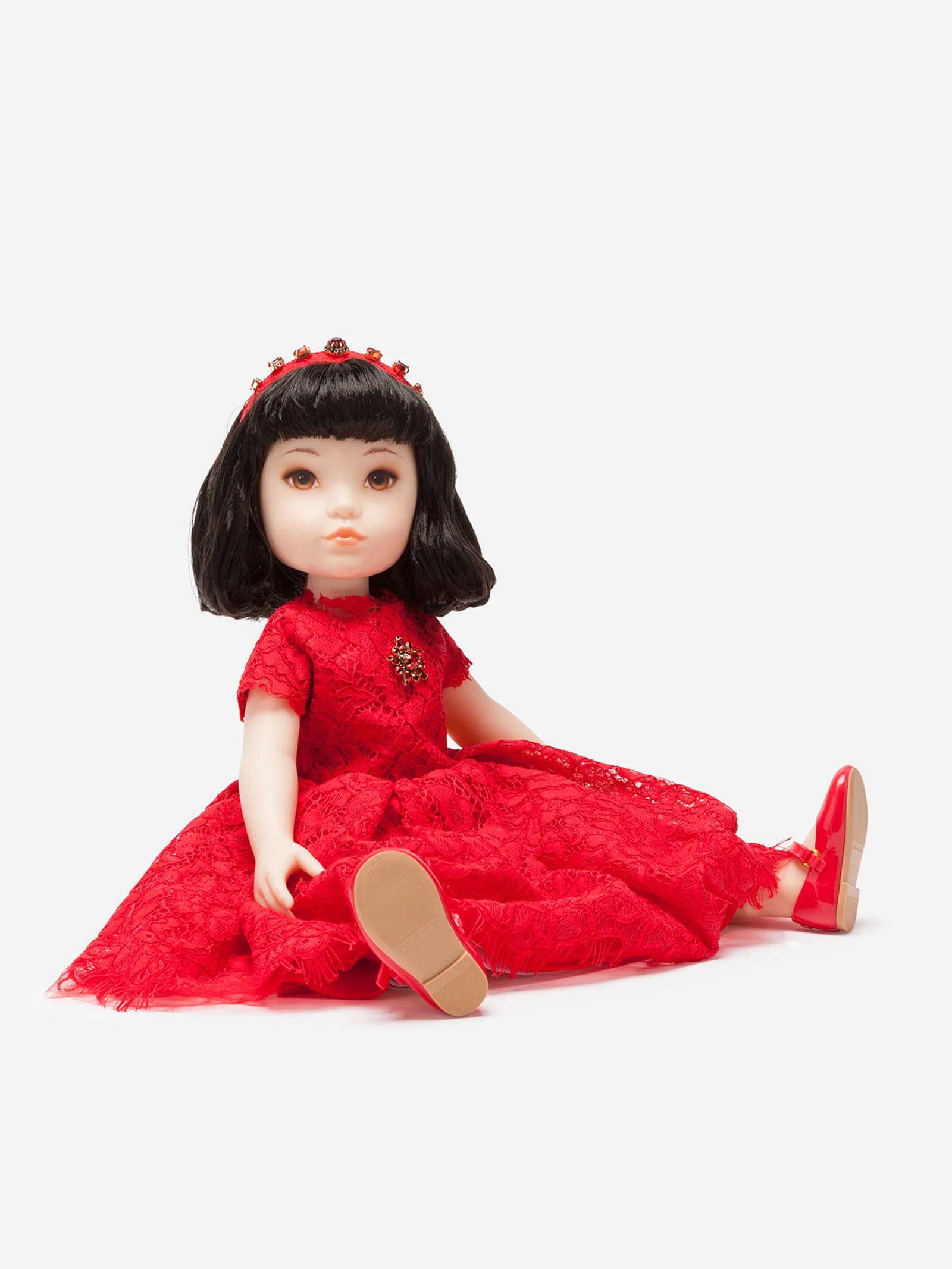 Dolce&Gabbana Kids Doll with Lace Dress - 4