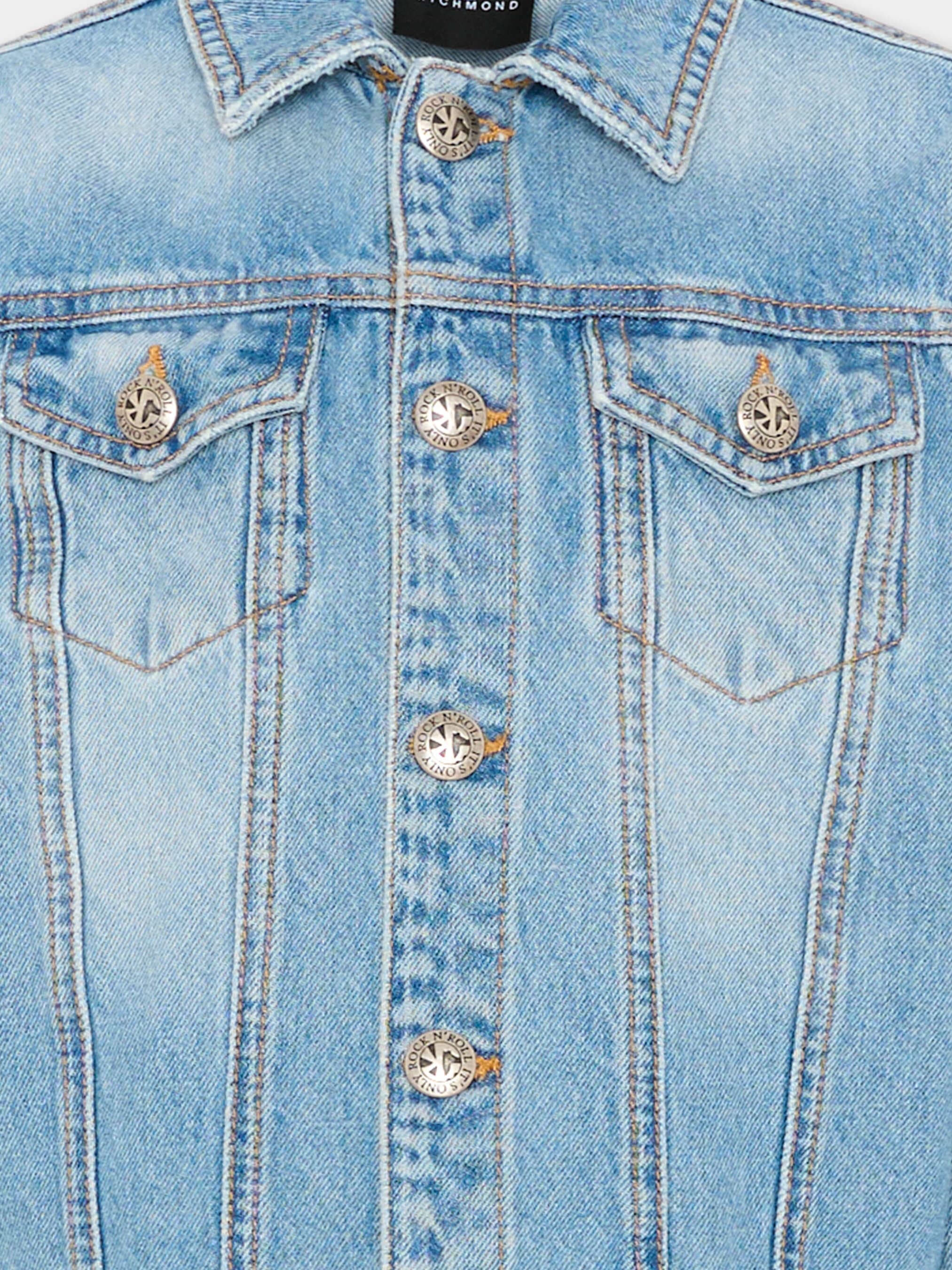 John Richmond Junior Dark Blue Denim Jacket Kottiva - 3