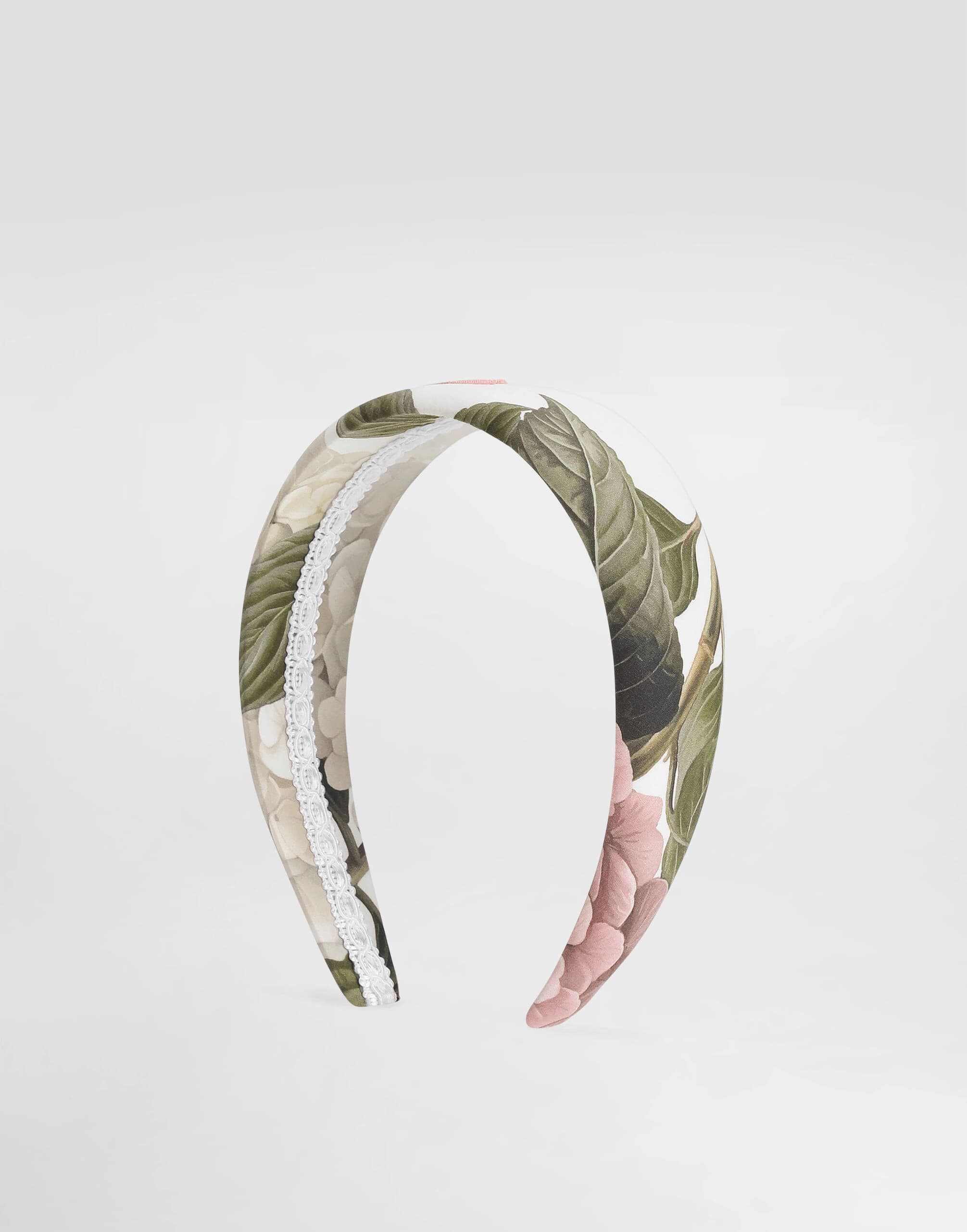 Dolce & Gabbana Kids Hydrangea-Print Poplin Headband - 3