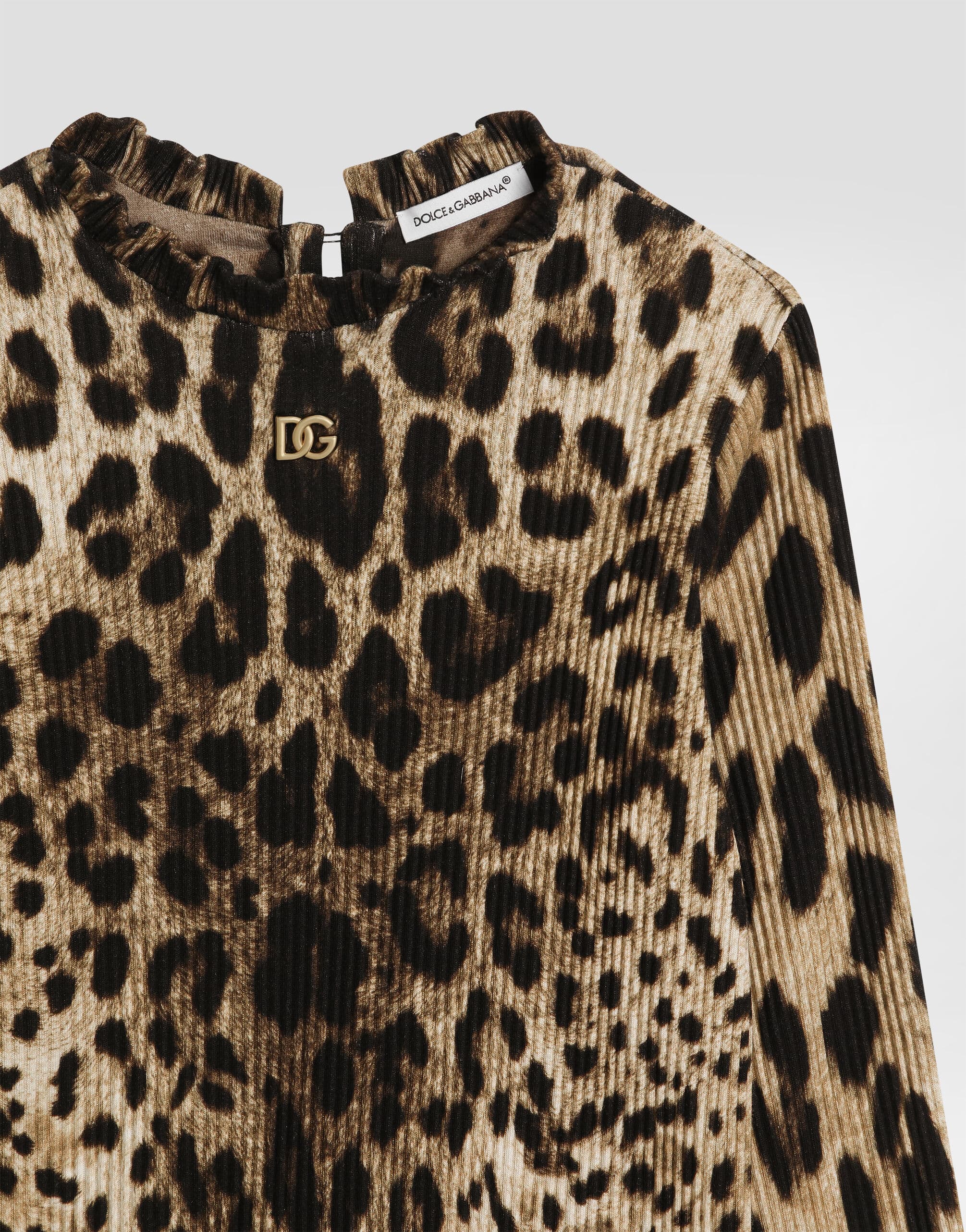 Dolce & Gabbana Kids Kids' Leopard-Print Ribbed Turtleneck - 5