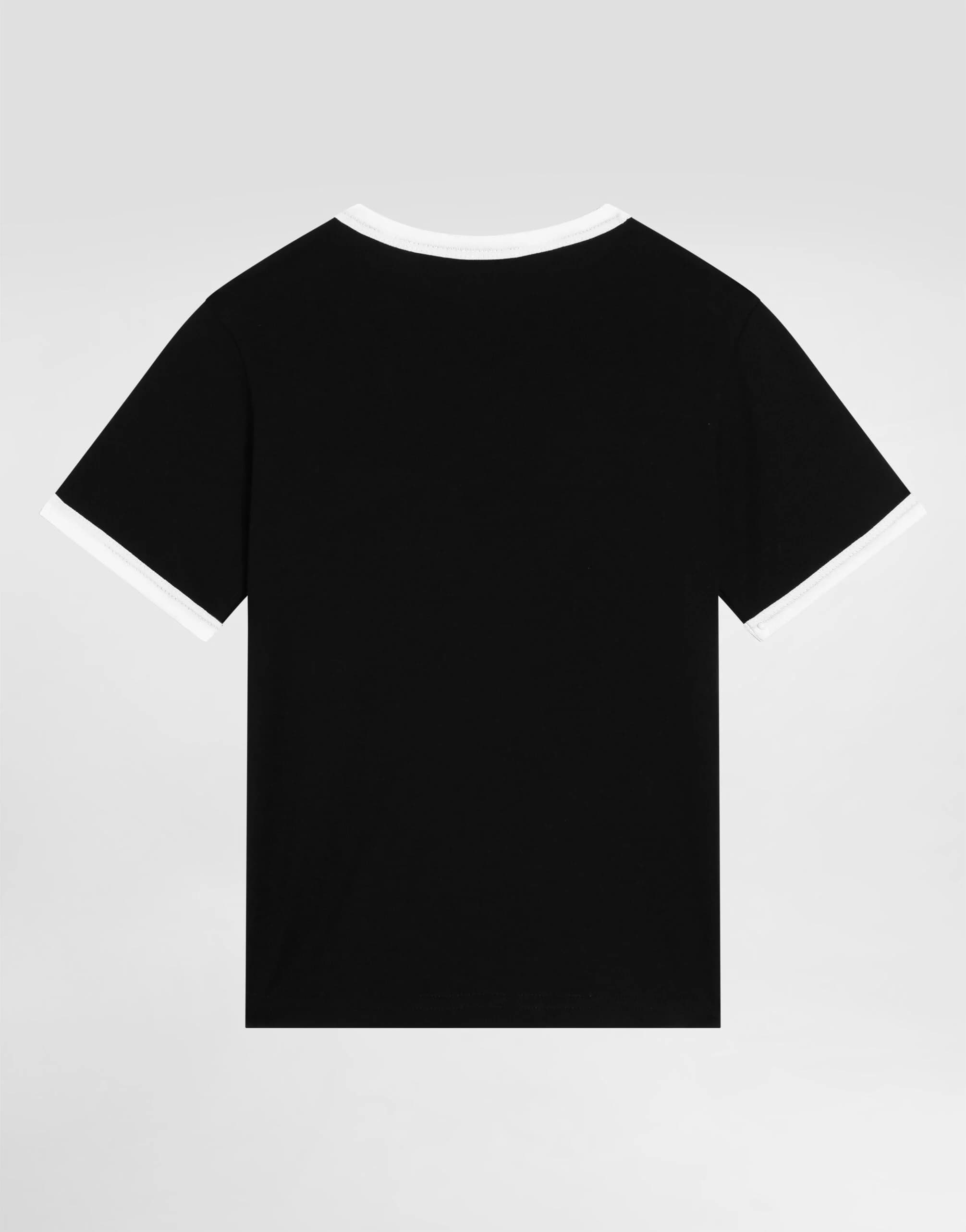 Dolce & Gabbana Kids' Jersey T-Shirt with Dolce&Gabbana Print - 2