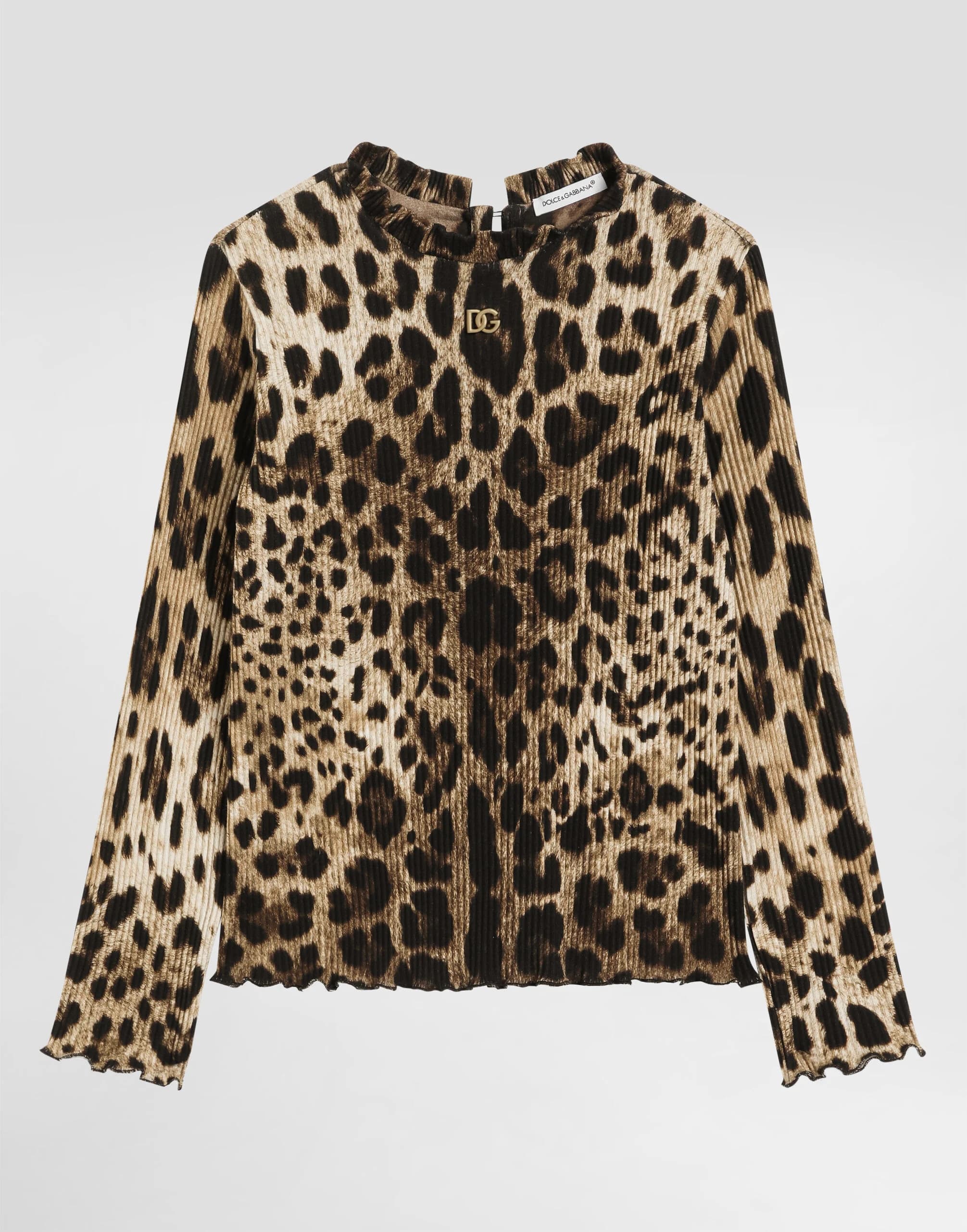 Dolce & Gabbana Kids Kids' Leopard-Print Ribbed Turtleneck - 1