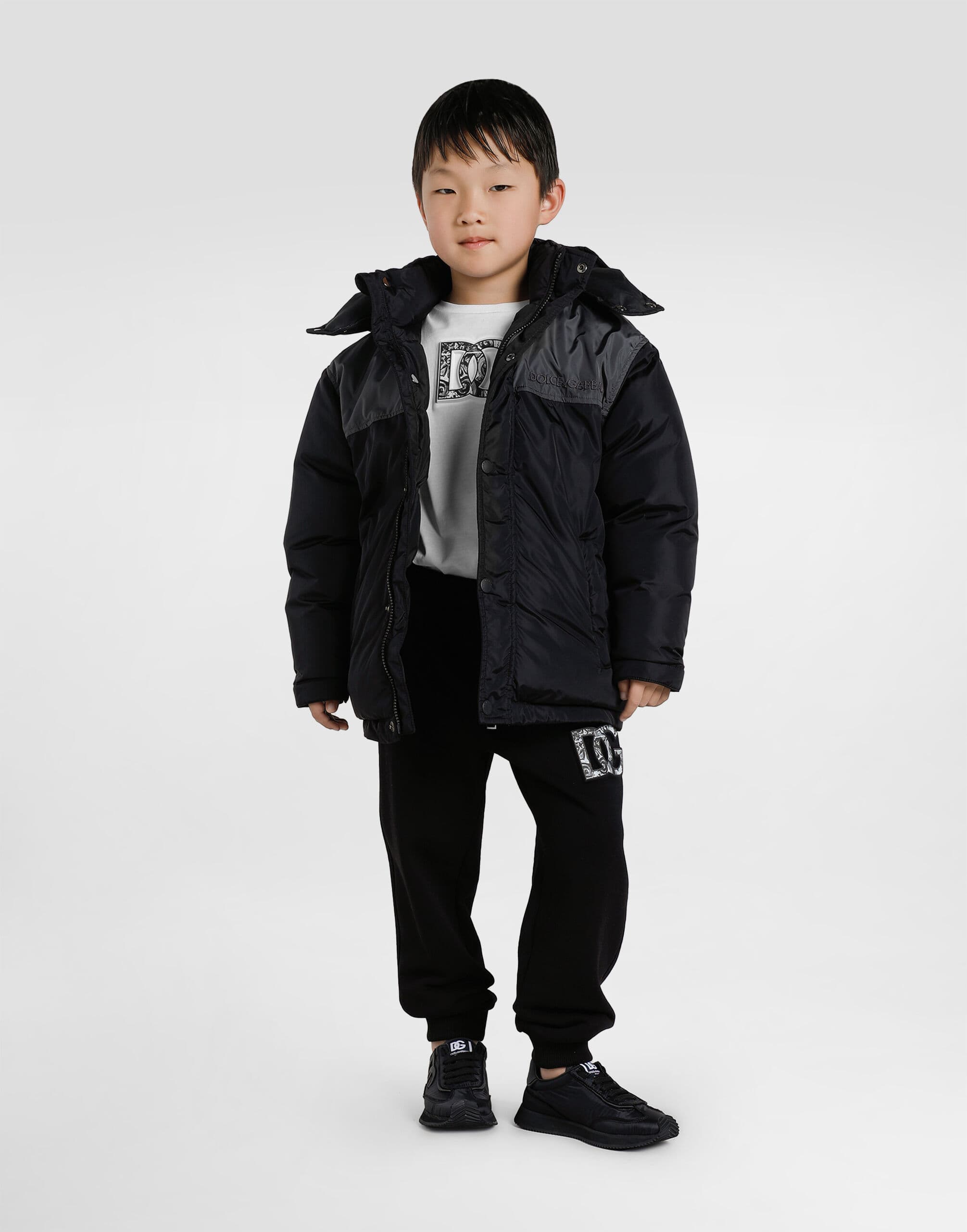 Dolce & Gabbana Kids Sneakers in nylon and nappa calfskin - 5