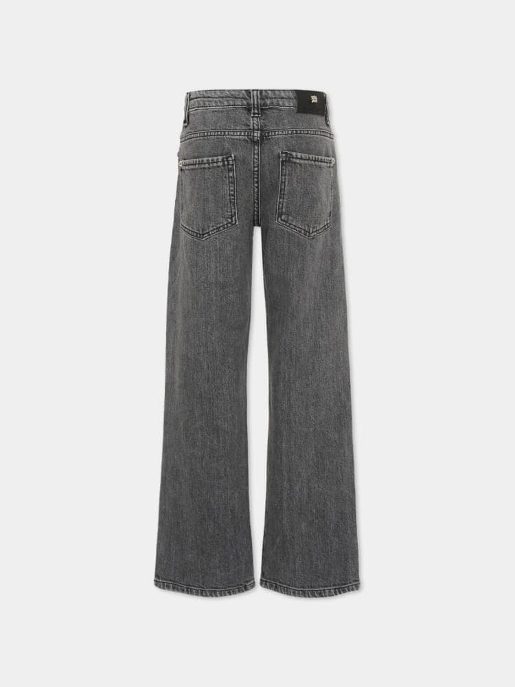 John Richmond Junior Black Denim Jeans Pariri with Logo Embroidery - 2