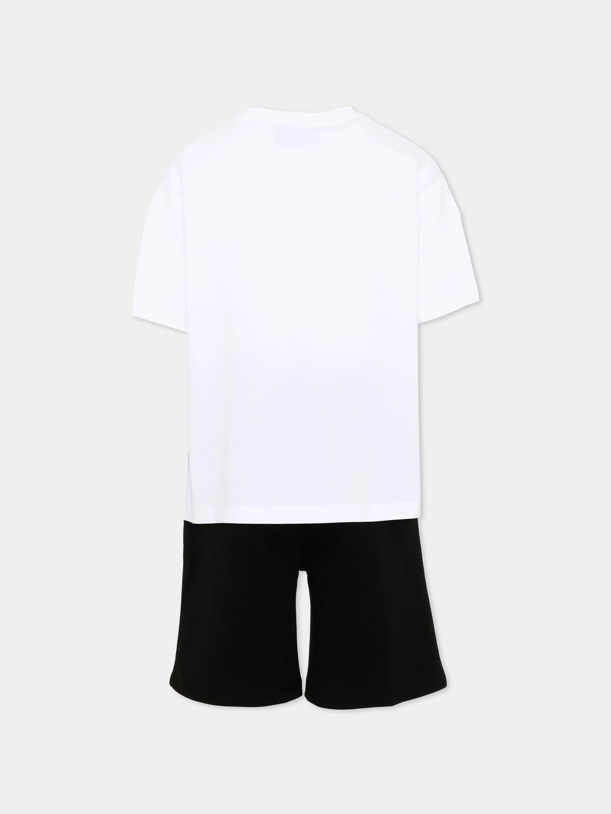 John Richmond Junior T-Shirt and Shorts Set Zanzam with College JR Logo  - 2