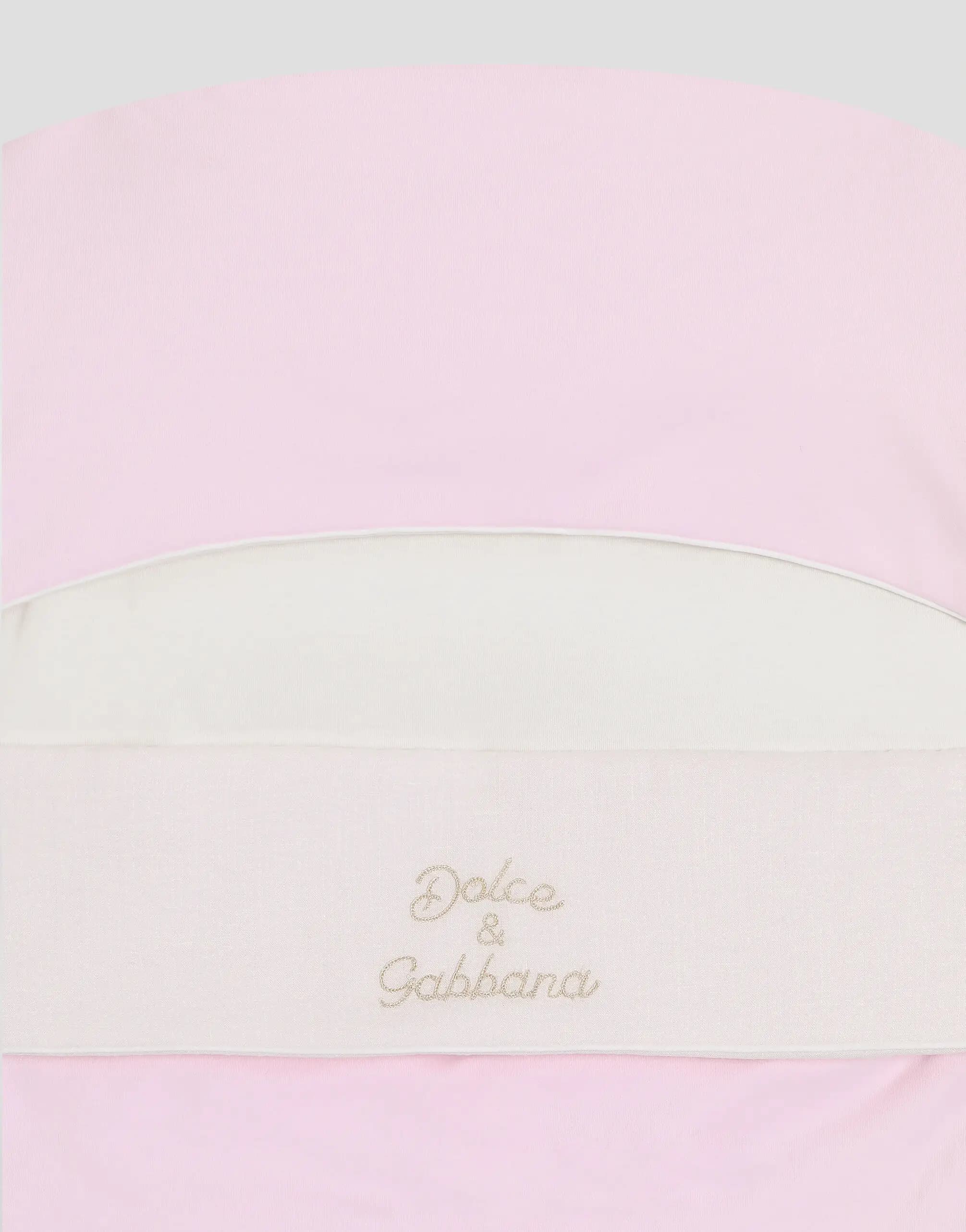 Dolce & Gabbana Kids' Baby Interlock and Linen Nest with Embroidery - 4