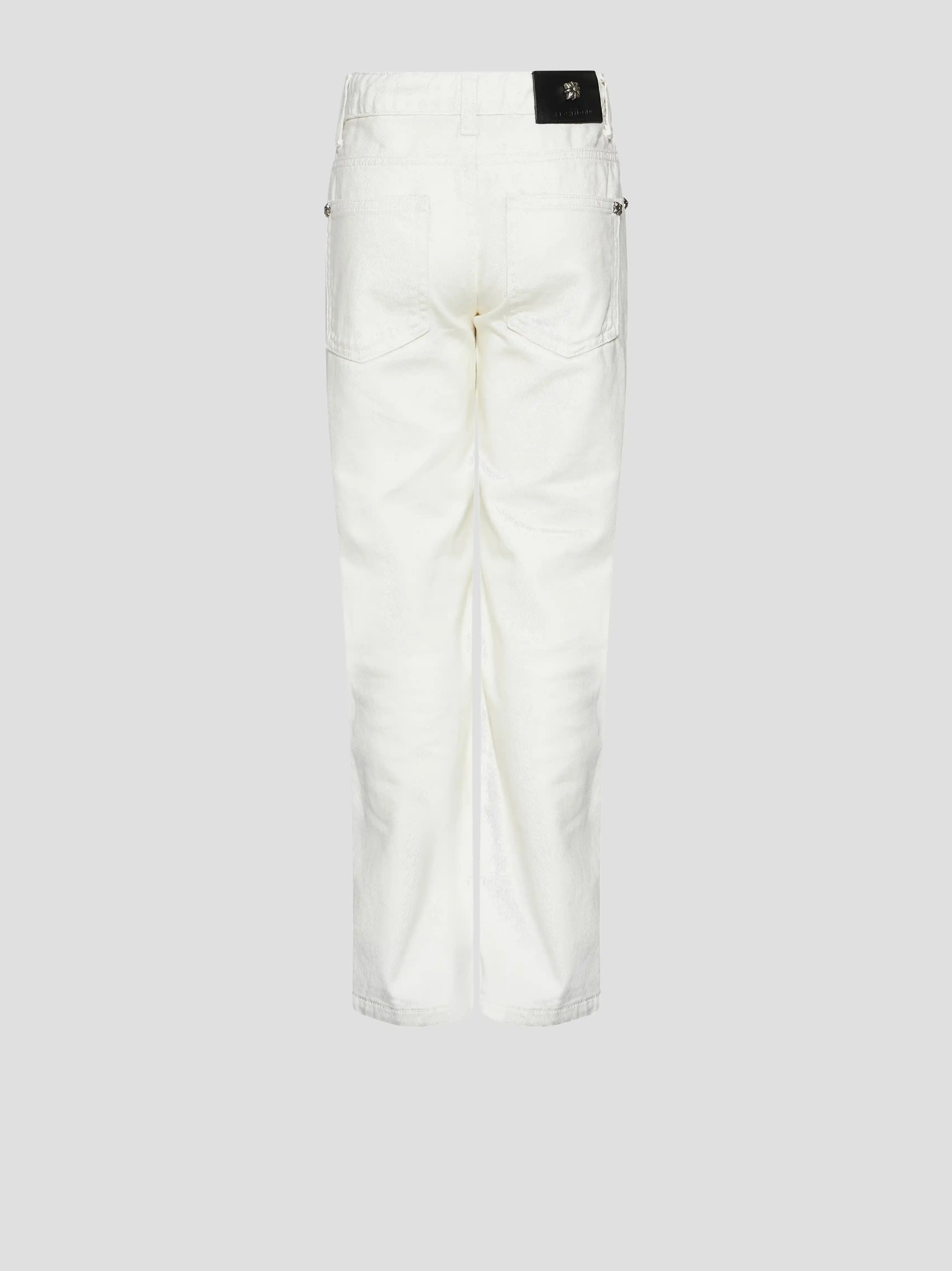 John Richmond Junior Kids White Denim Jeans Yklan - 2