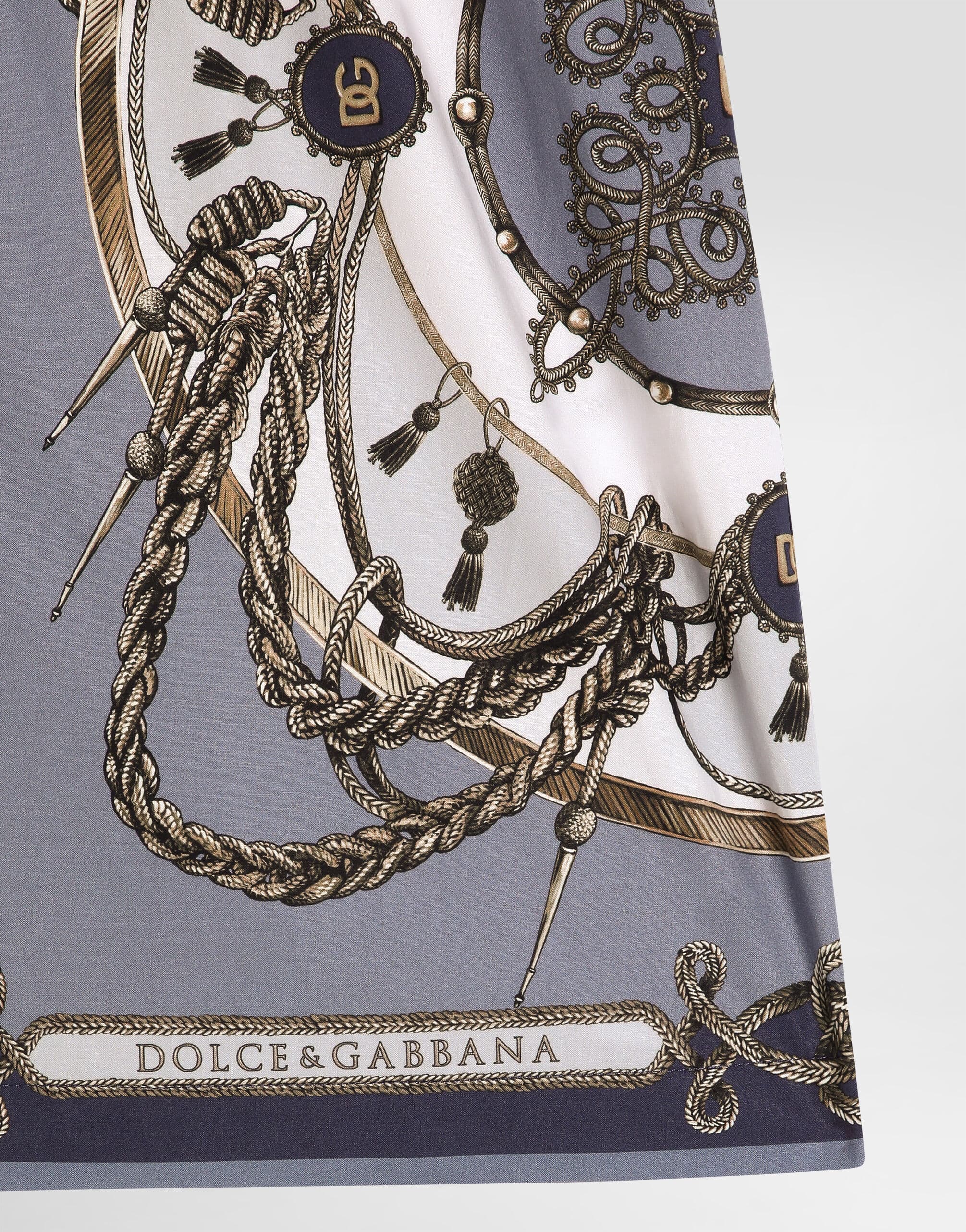Dolce & Gabbana Kids Cargo-Print Poplin Bermuda Shorts, Oversized - 4