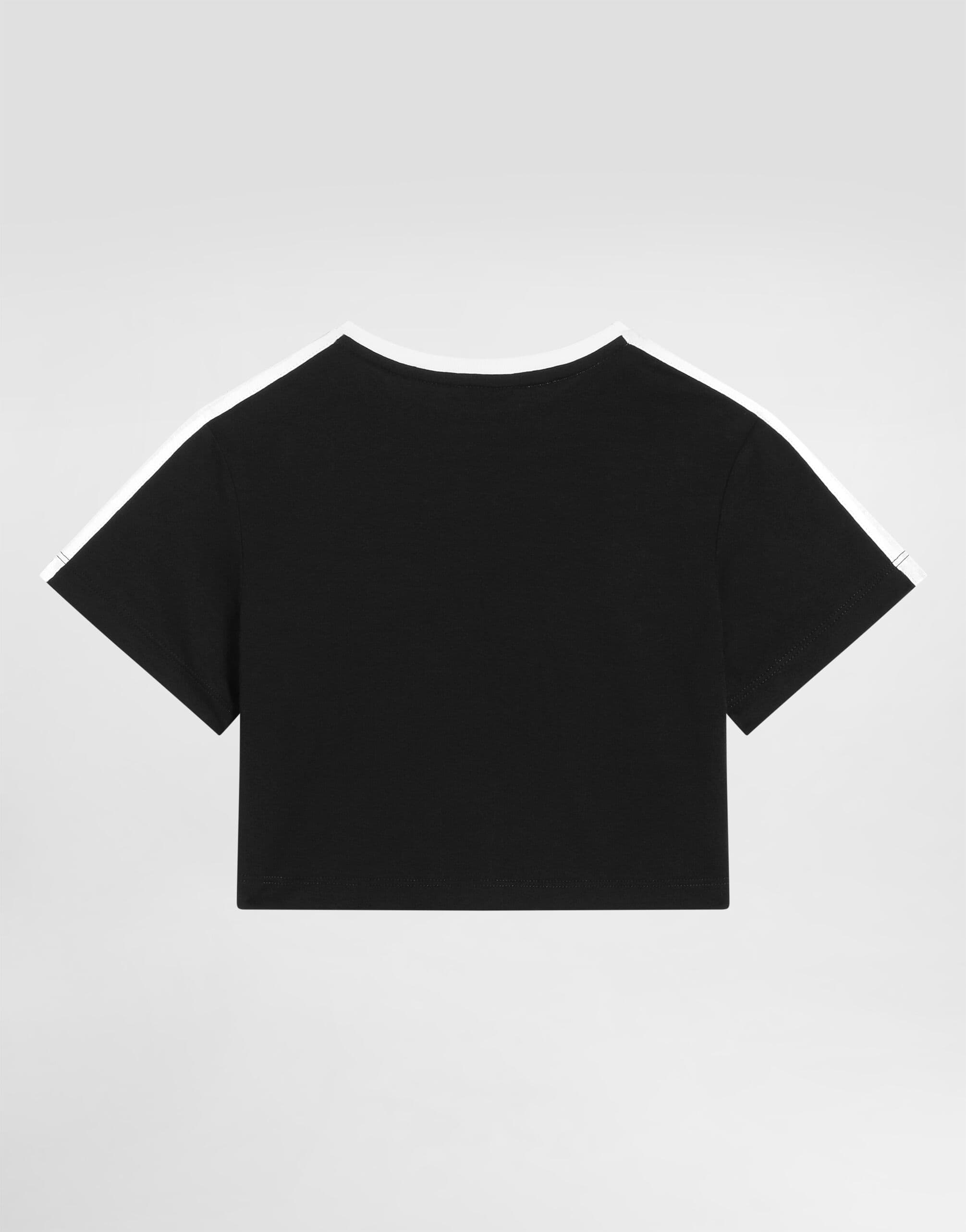 Dolce & Gabbana Kids Girls Black Jersey T-Shirt with Print - 2