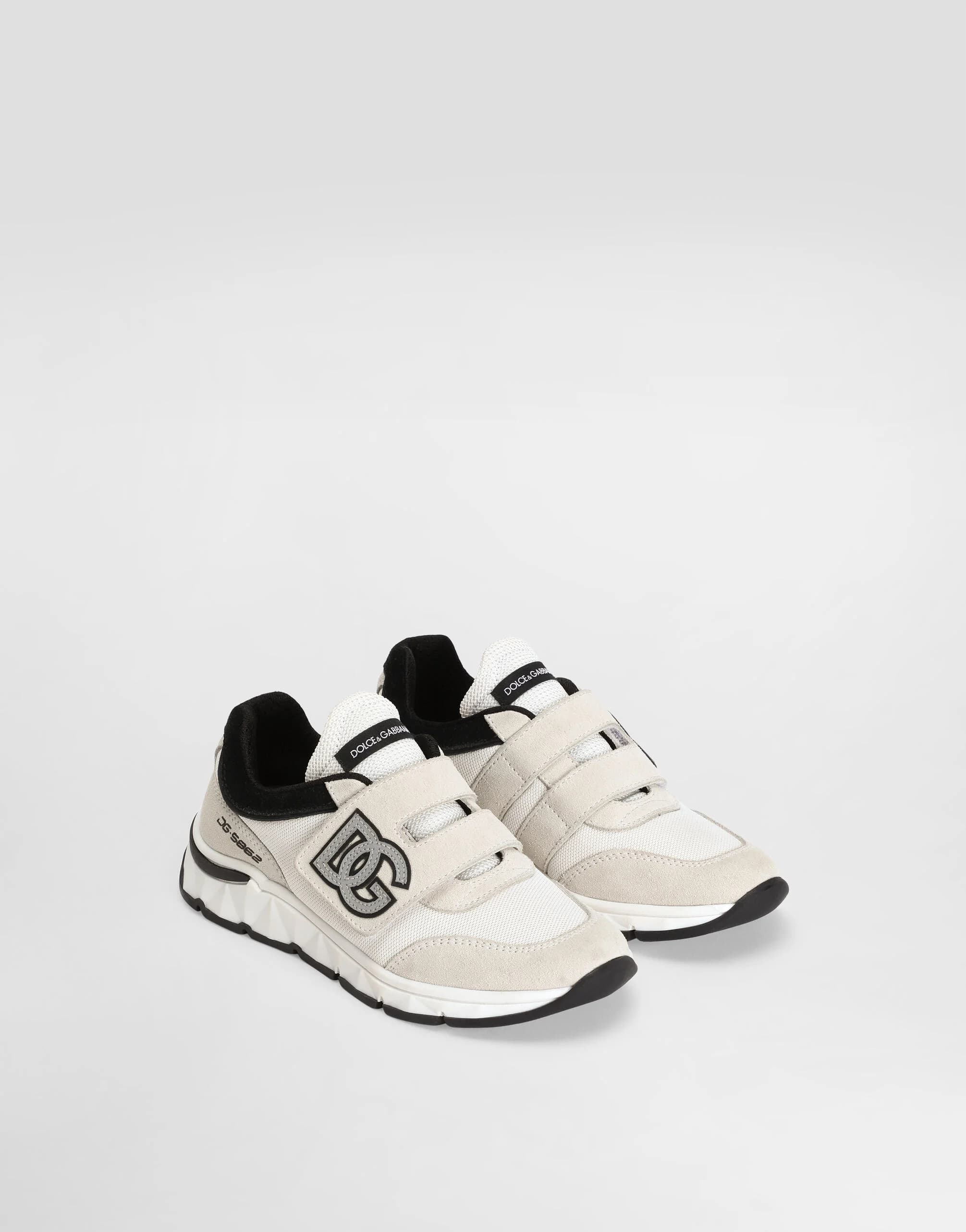 Dolce & Gabbana Kids Mixed-Material DG Sneakers - 2