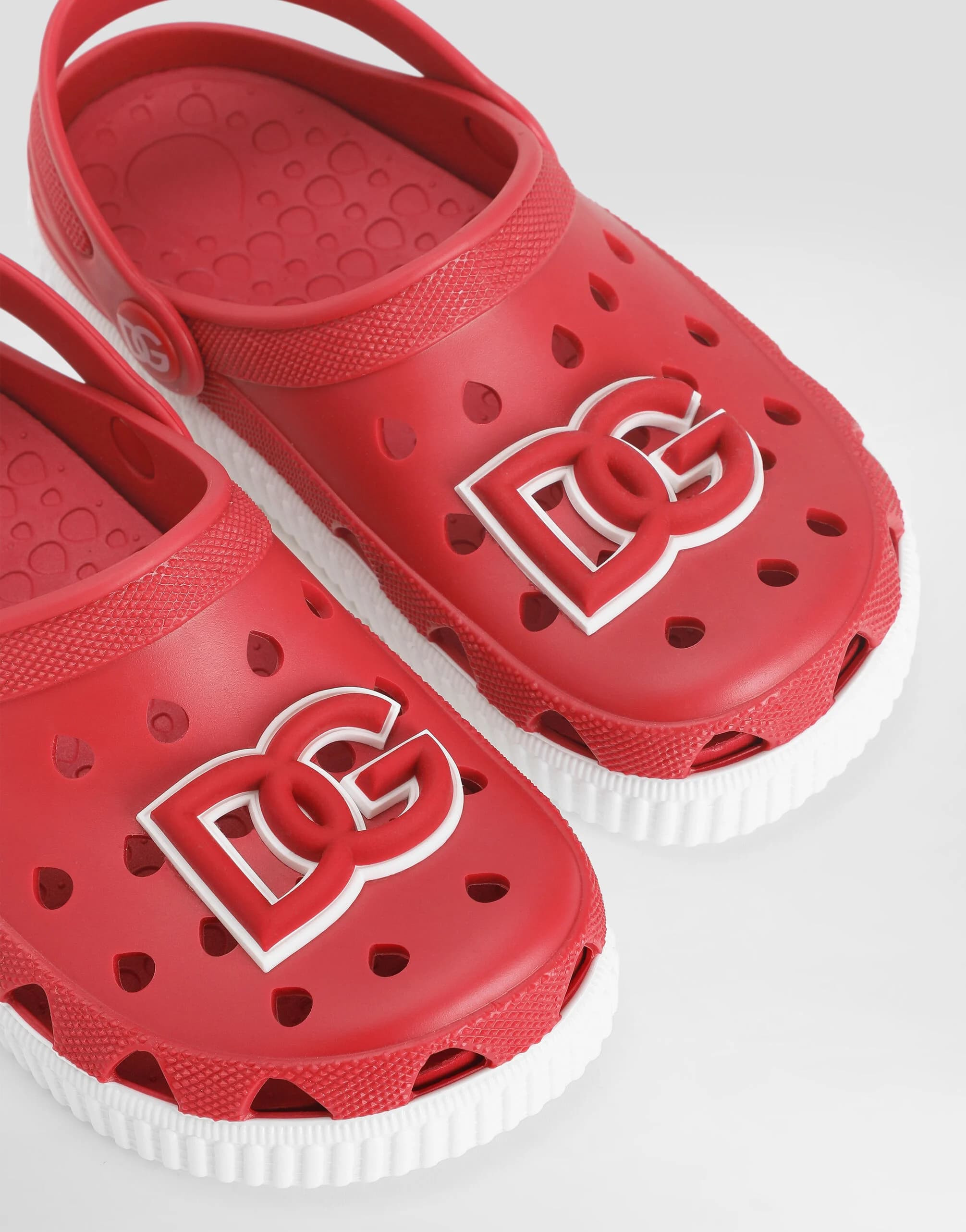 Dolce & Gabbana Kids Perforated Rubber Clogs with DG Logo - 2