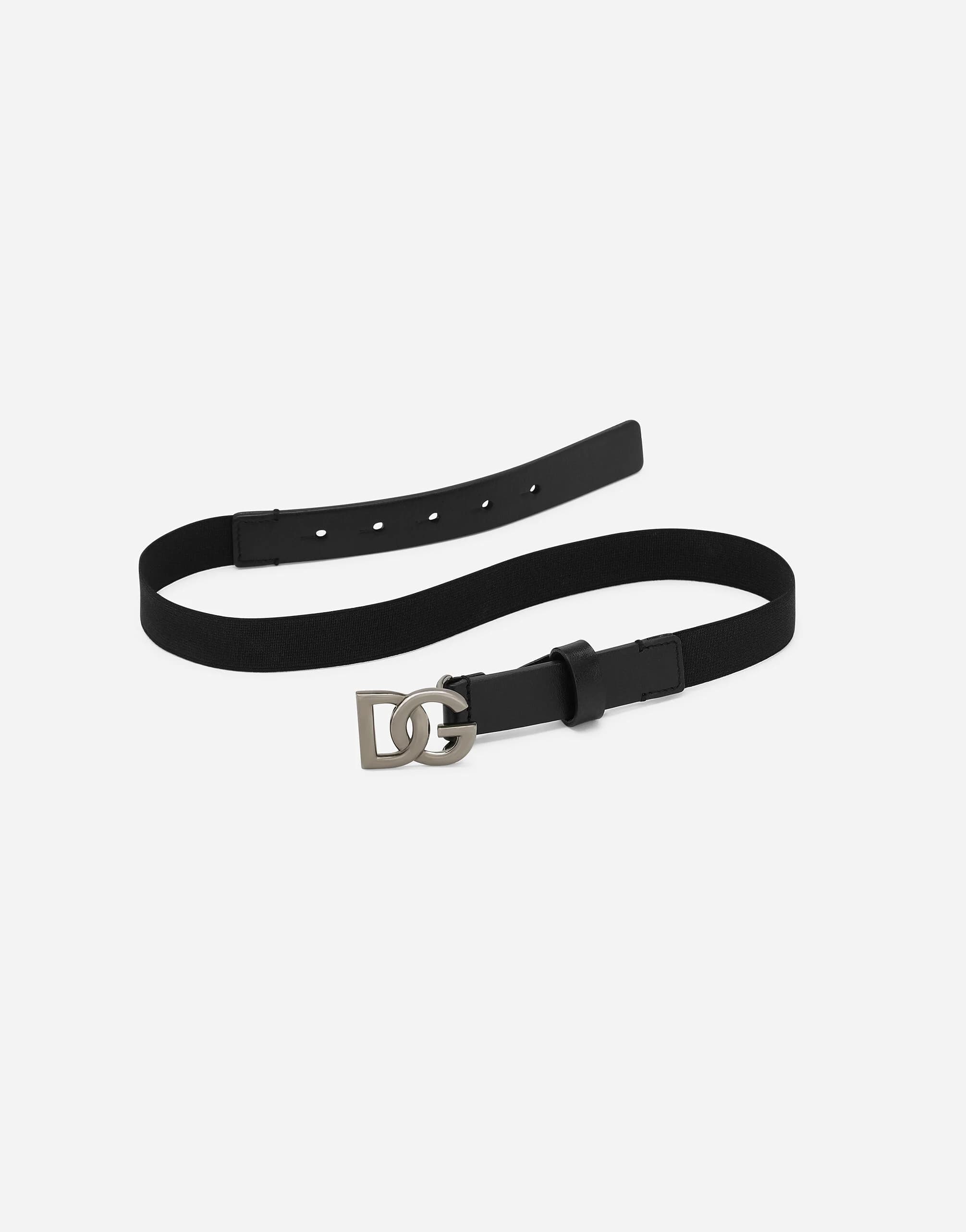 Dolce & Gabbana Kids Belt with DG Crossed Logo Buckle - 3