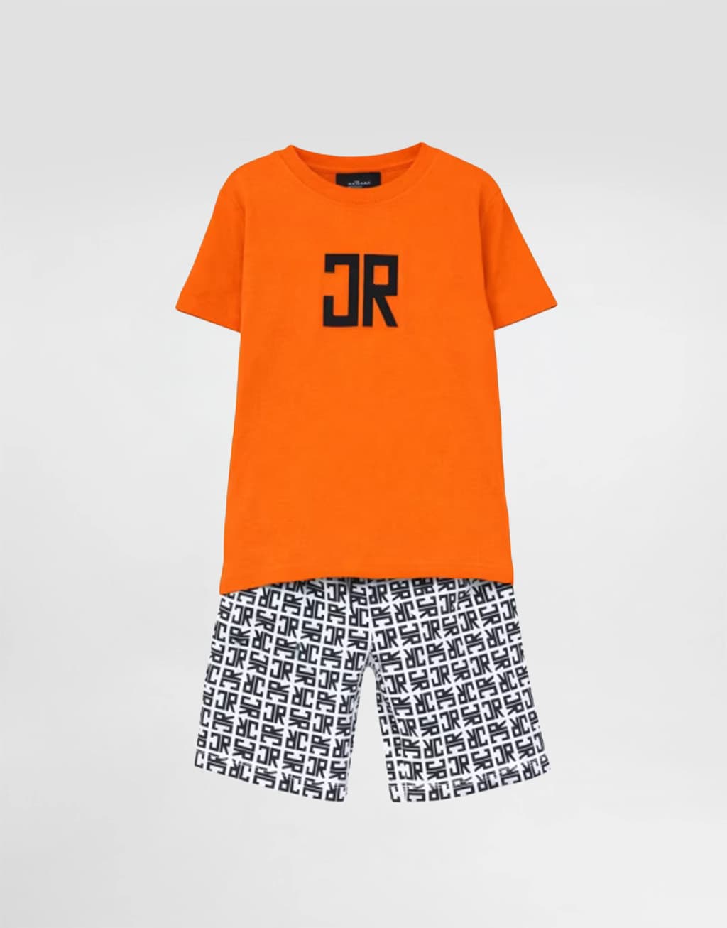 John Richmond Junior Zaga T-Shirt and Shorts Set with JR Monogram - 1