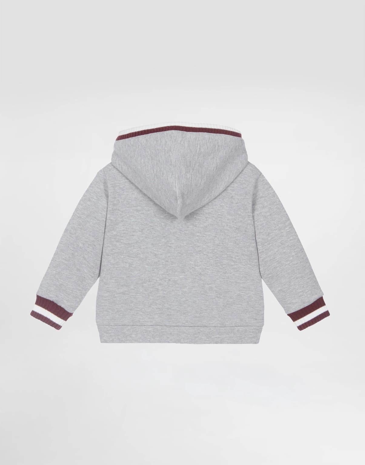Dolce & Gabbana Kids Hooded Sweatshirt with Embroidery Grey - 2
