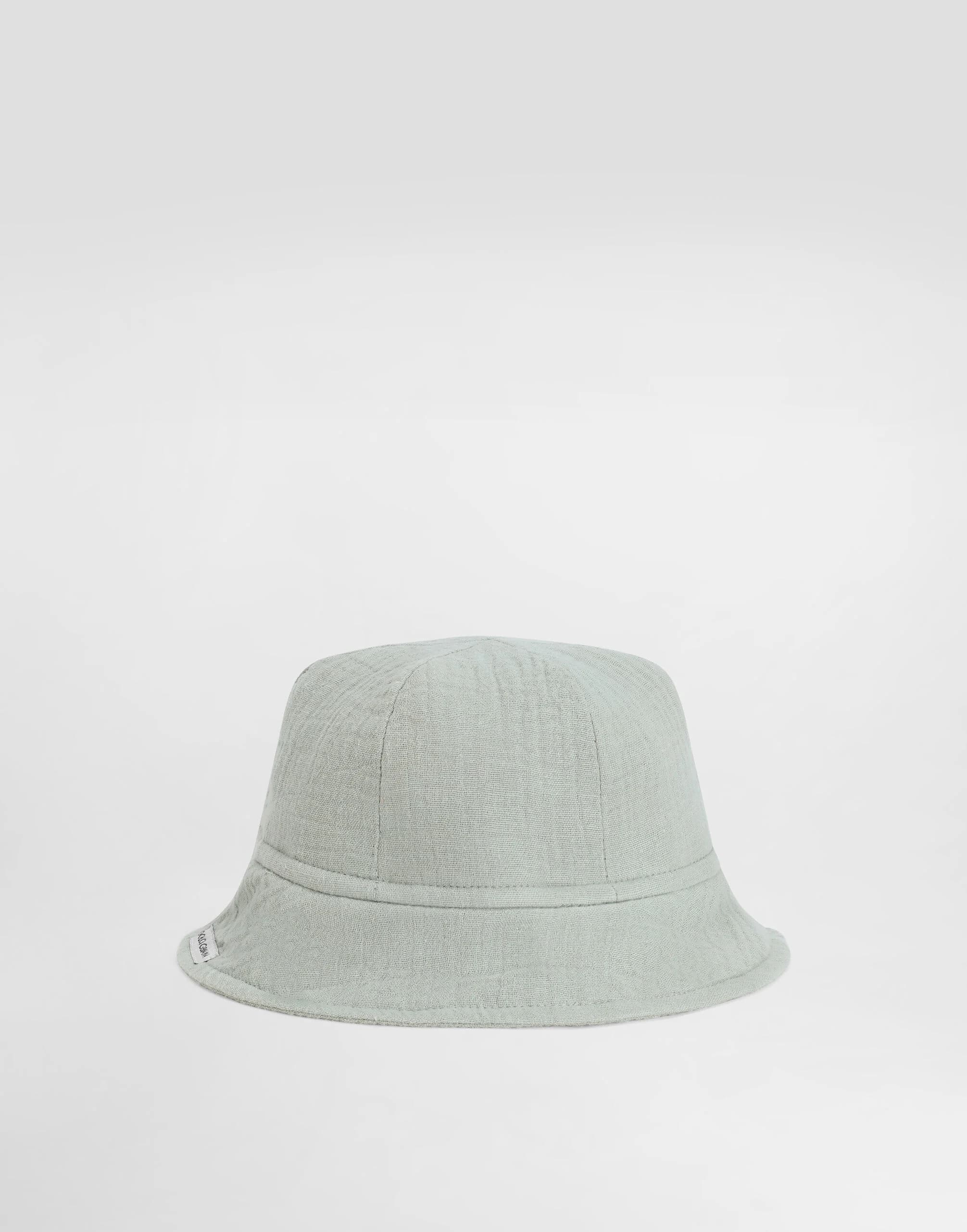 Dolce & Gabbana Kids Cotton Gauze Bucket Hat with DG Embroidery - 2