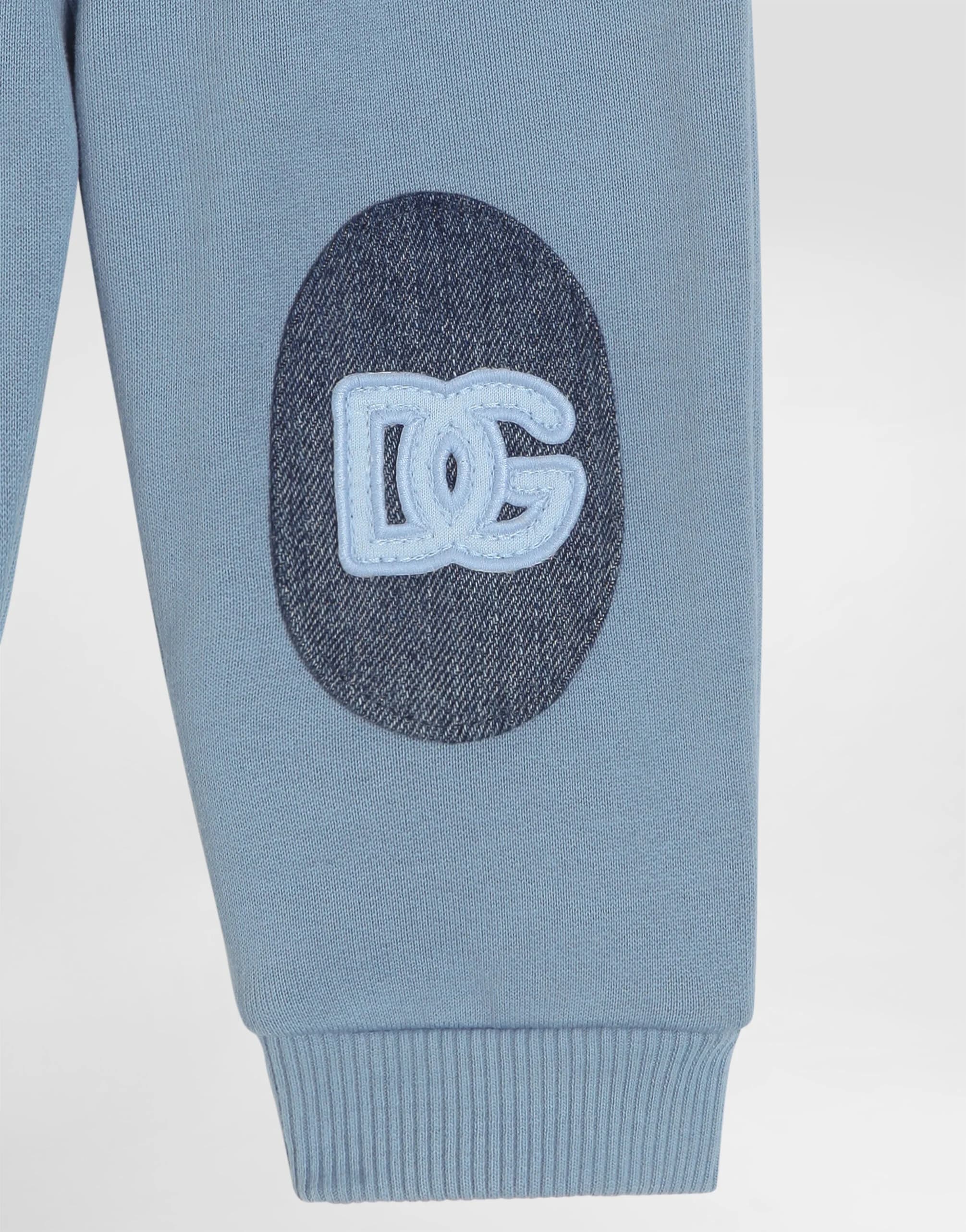 Dolce & Gabbana Kids Sweatpants with Leopard Print and Denim Patches - 4
