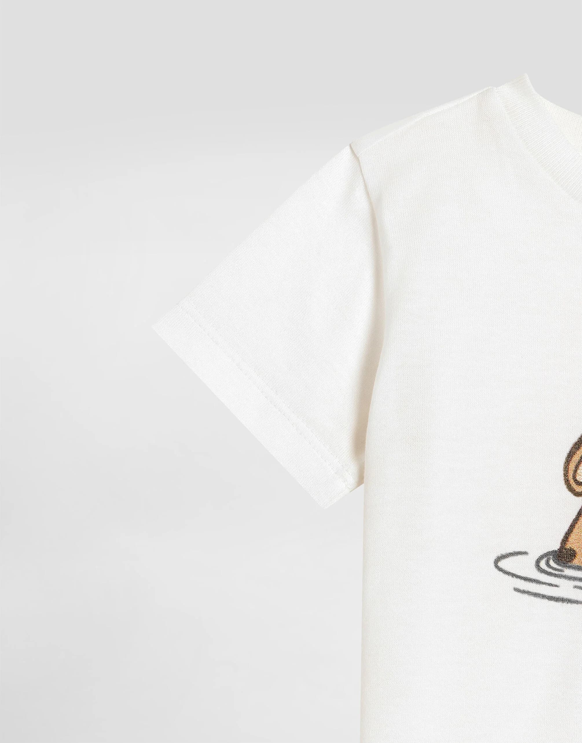 Dolce & Gabbana Kids Cotton T-Shirt with Leopard Print and DG Patch - 4