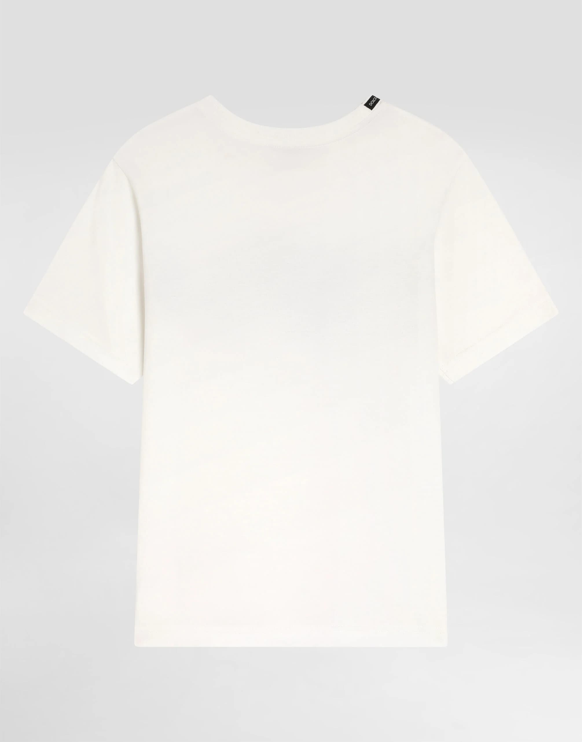 Dolce & Gabbana Kids Cotton T-Shirt with Dolce&Gabbana Patch - 2