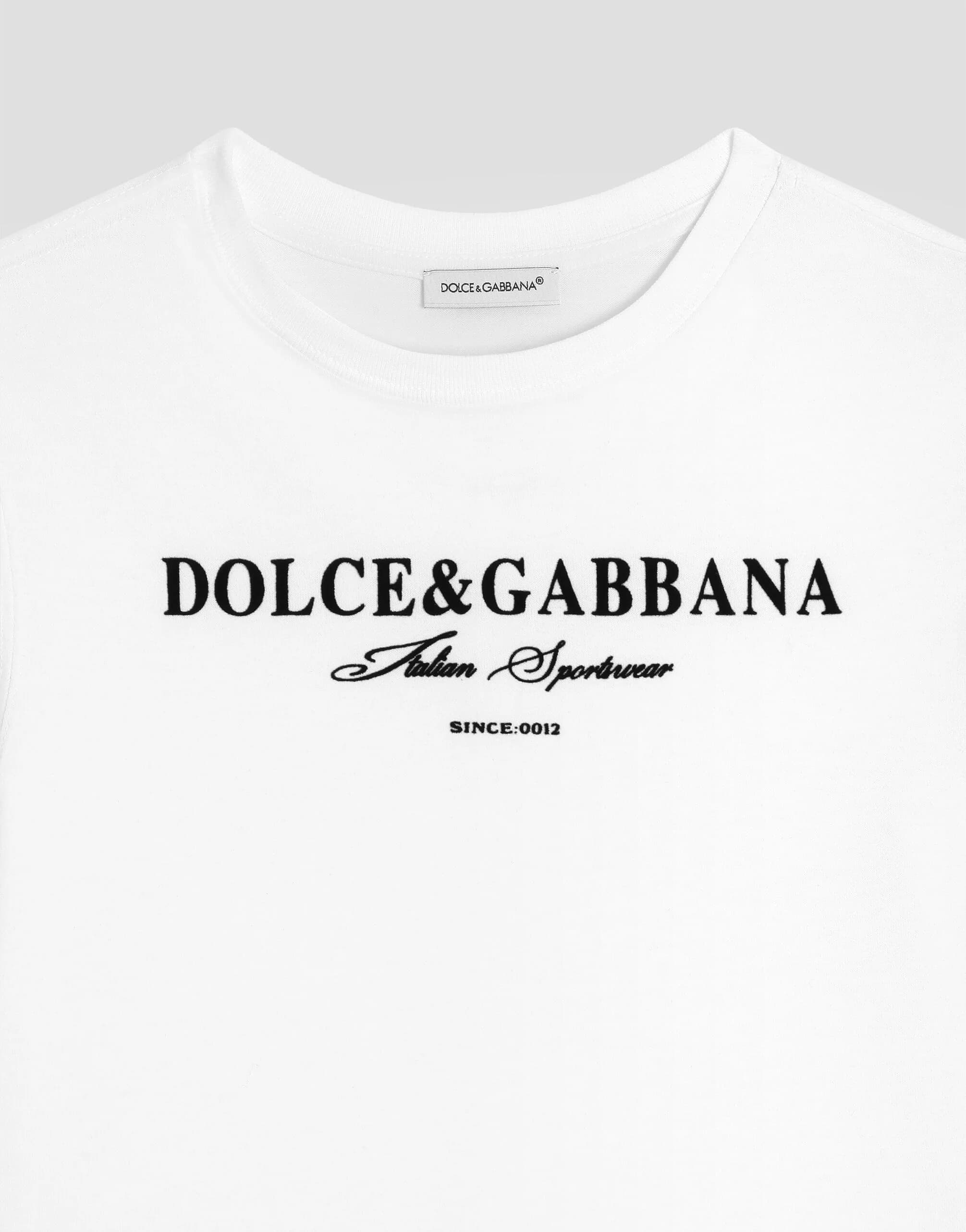 Dolce & Gabbana Kids Signature White Jersey T-Shirt with Bold Front Print - 2