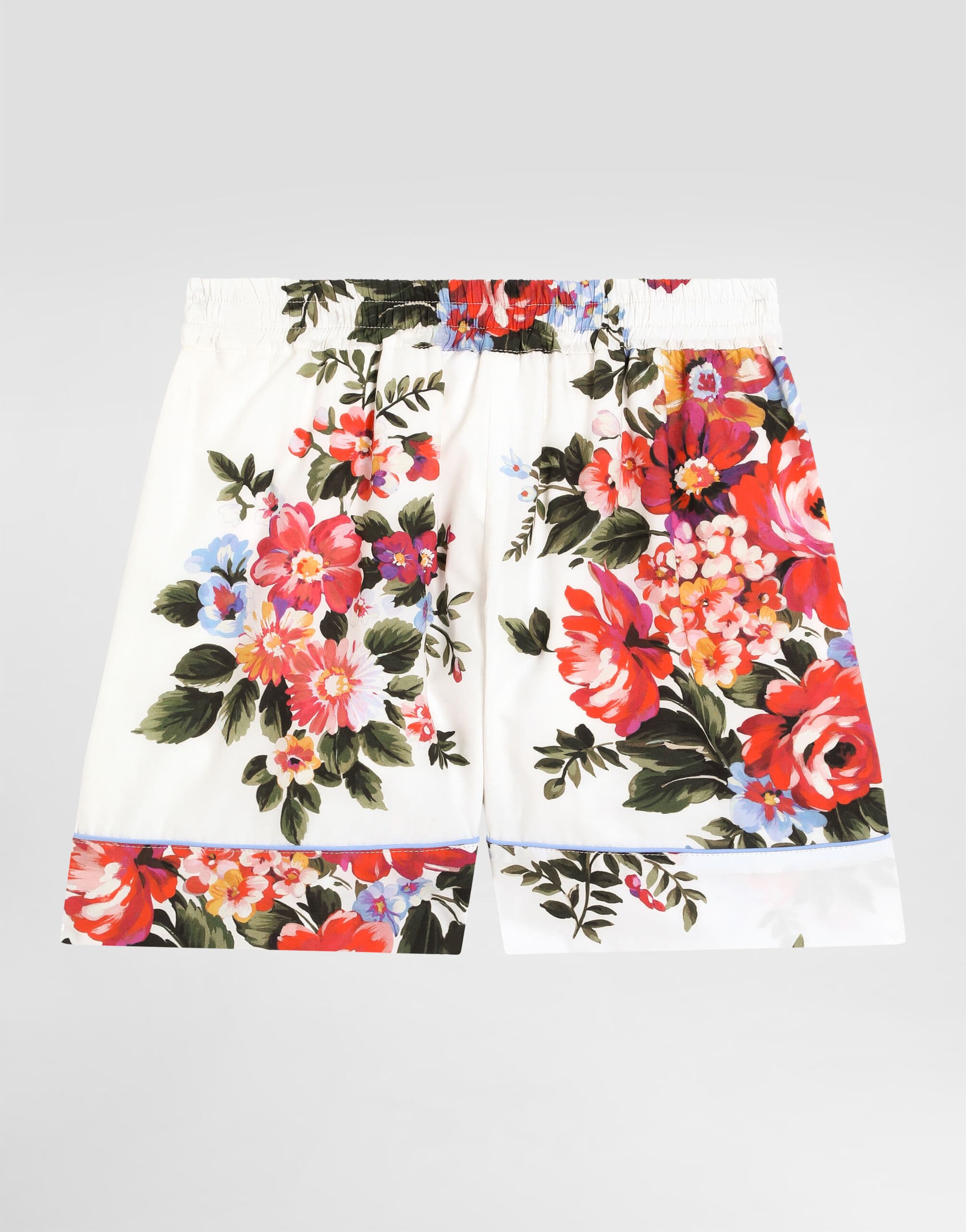 Dolce & Gabbana Kids Flower Bouquet Print Poplin Shorts - 2