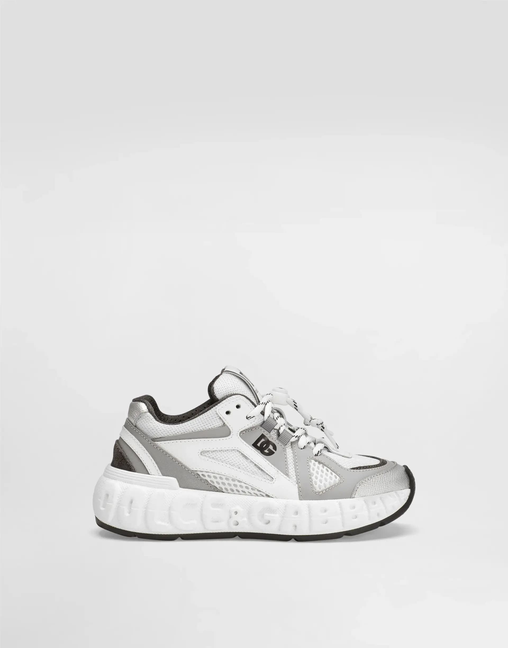 Dolce & Gabbana Kids Sneakers in mixed materials with DG logo - 1