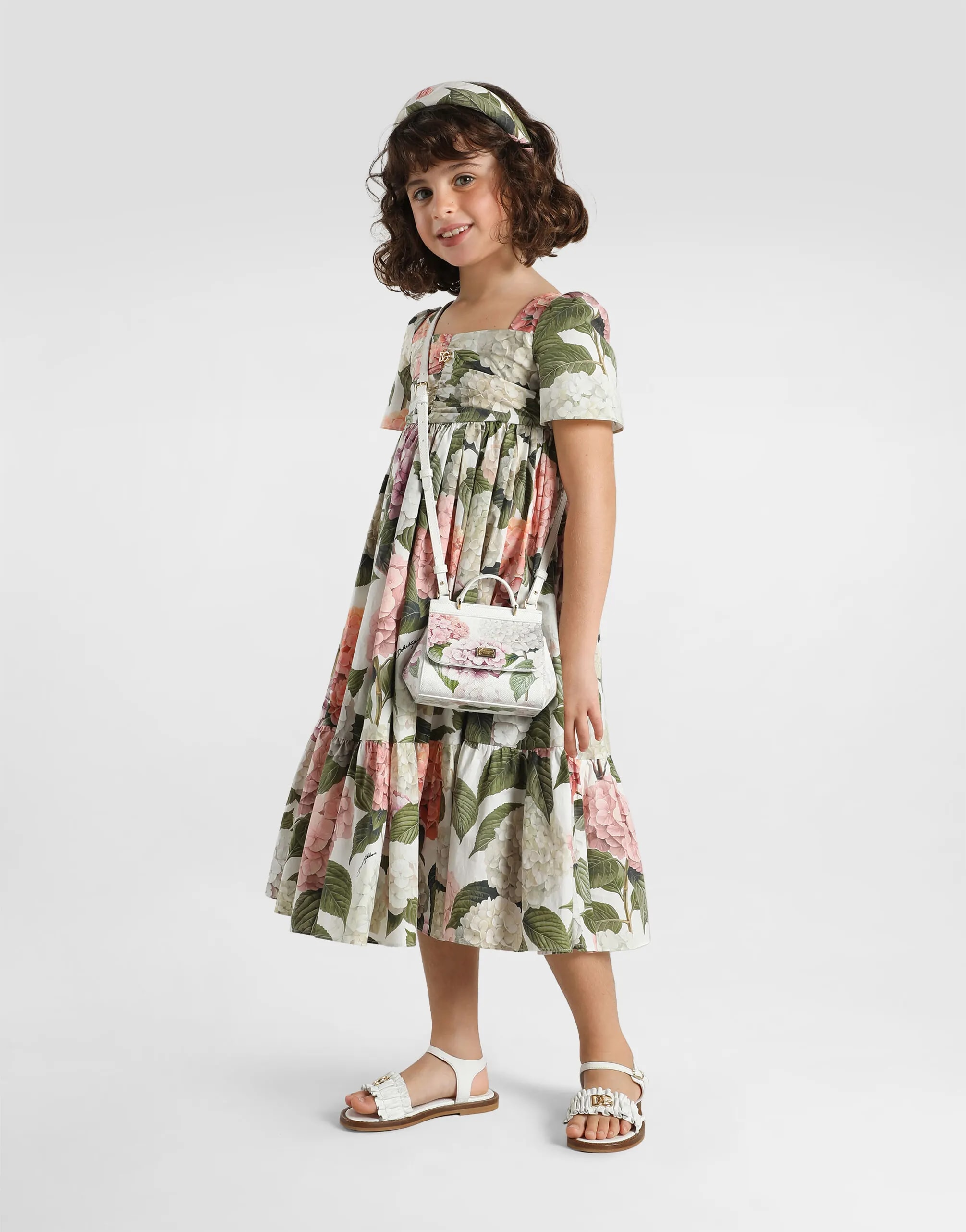 Dolce & Gabbana Kids Hydrangea-Print Poplin Headband