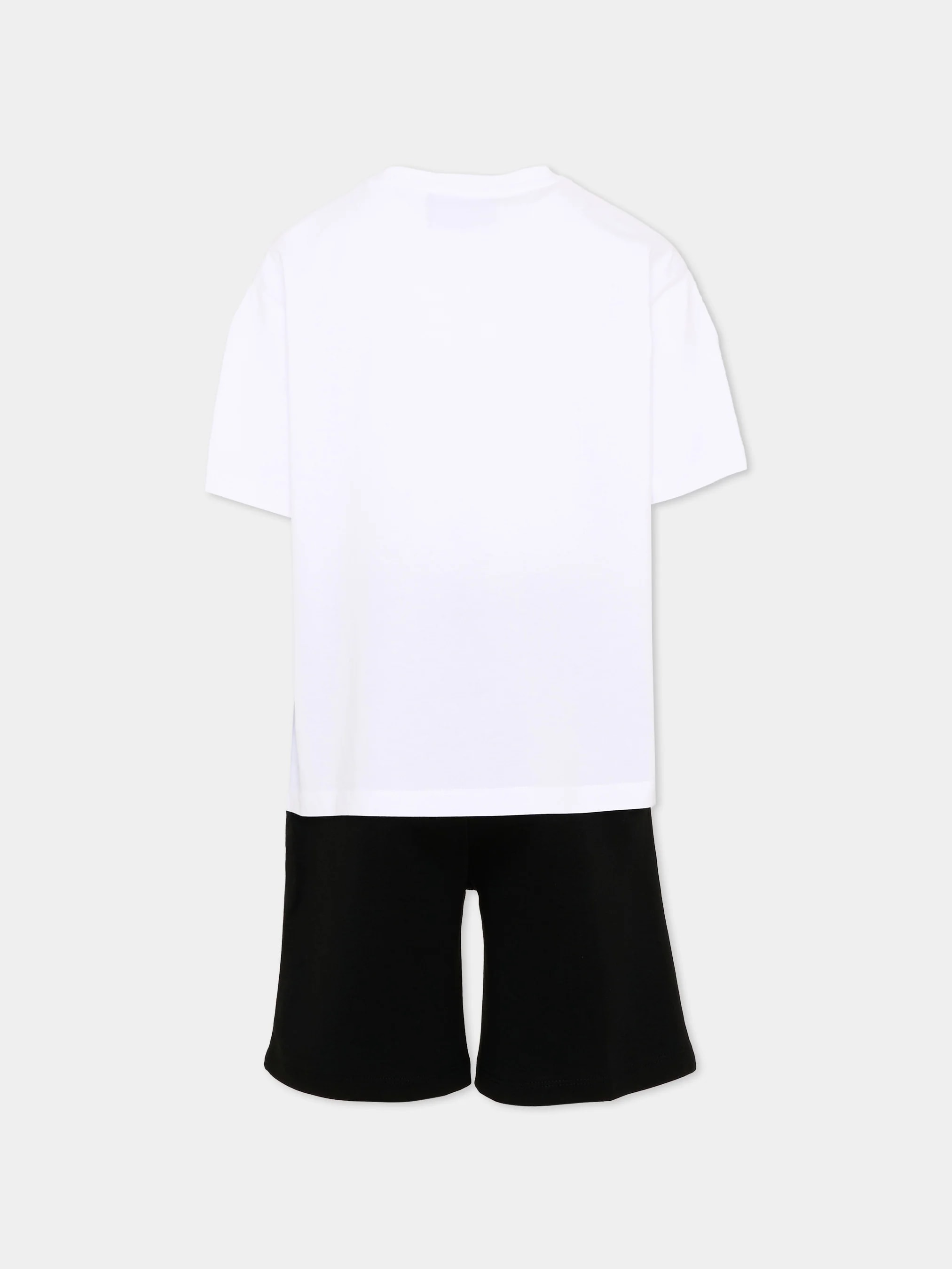 John Richmond Junior T-Shirt and Shorts Set Zanzam with College JR Logo 