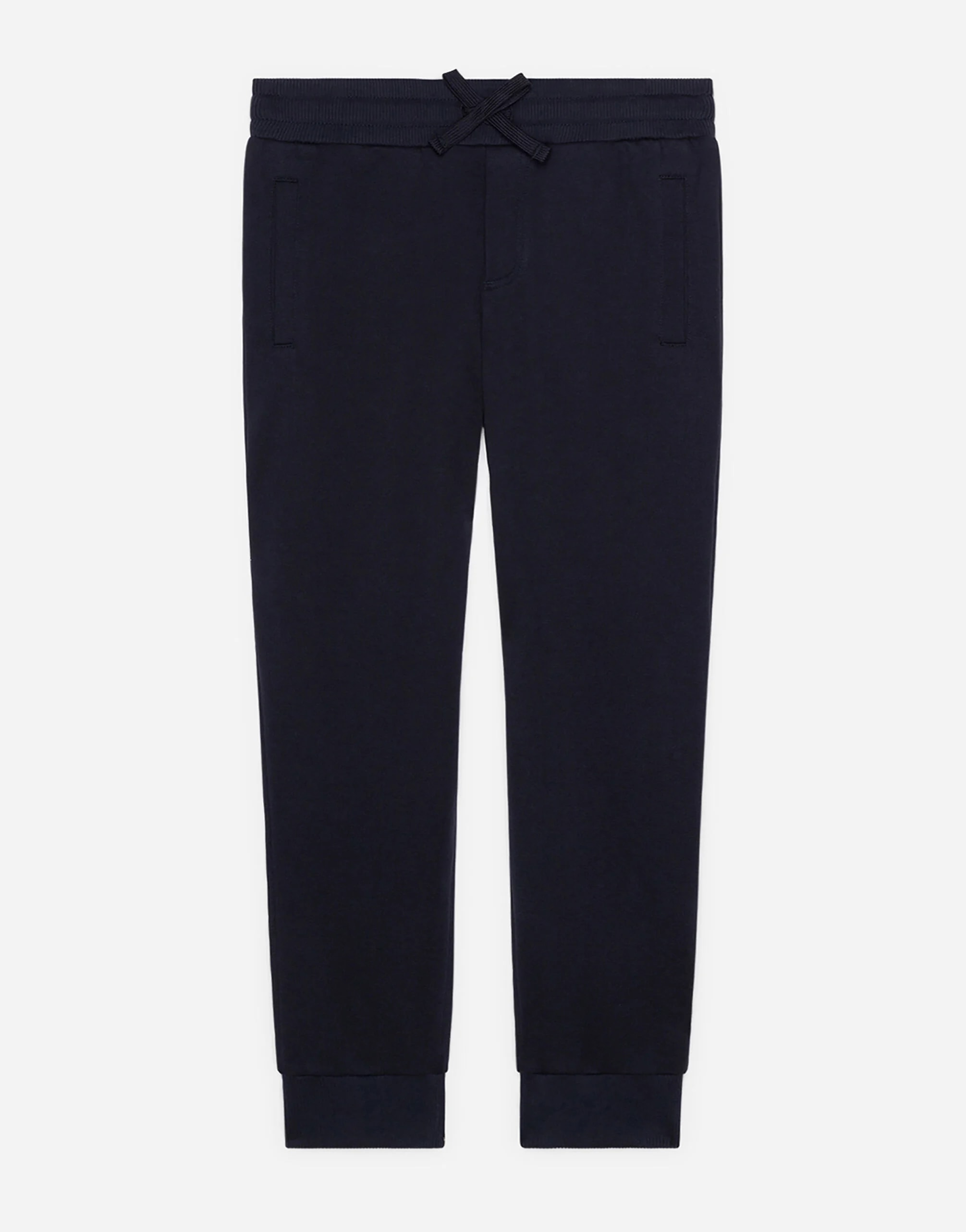 Dolce & Gabbana Kids' Cotton Jersey Jogging Pants with DG Logo Plate