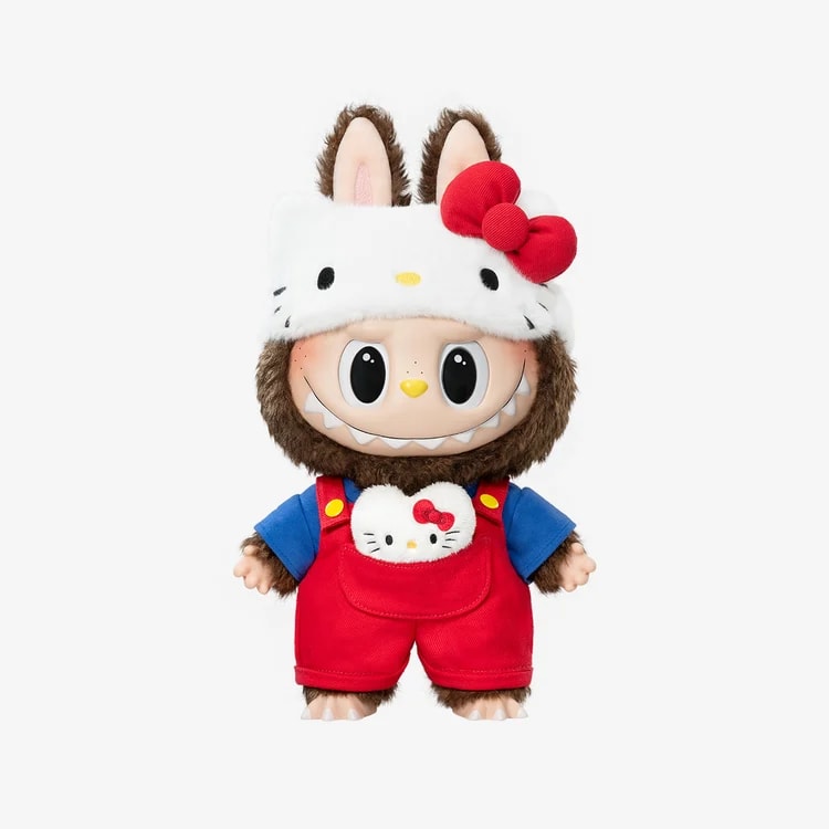 POP MART The Monsters Hello Kitty Vinyl Plush Doll – Large Collectible Labubu x Sanrio Plush (38cm)