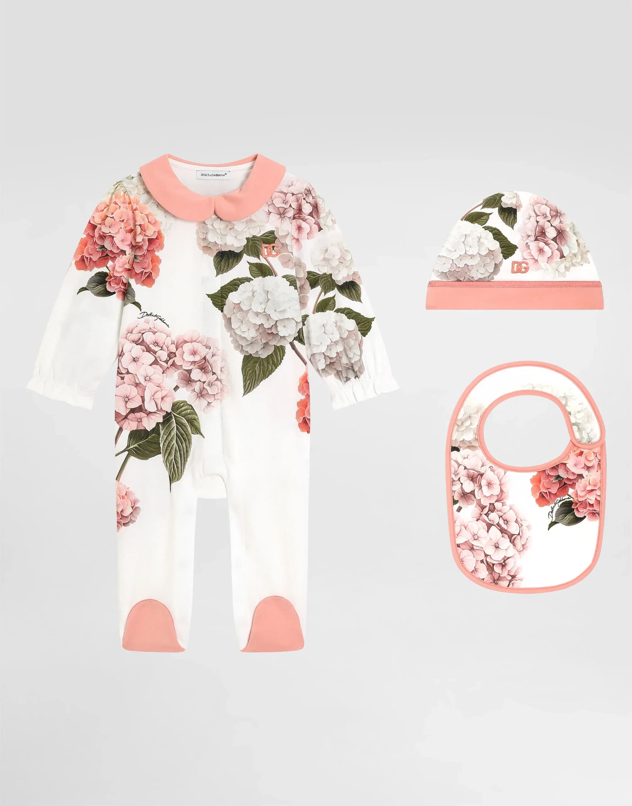 Dolce & Gabbana Kids Newborn 3-Piece Gift Set in Smooth Jersey