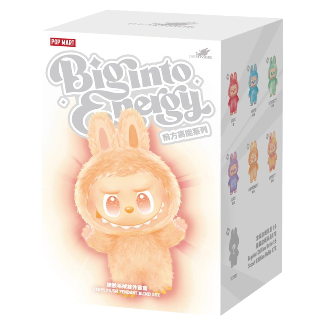 POP MART The Monsters Big into Energy Series Vinyl Plush Pendant – Labubu Blind Box Keychain