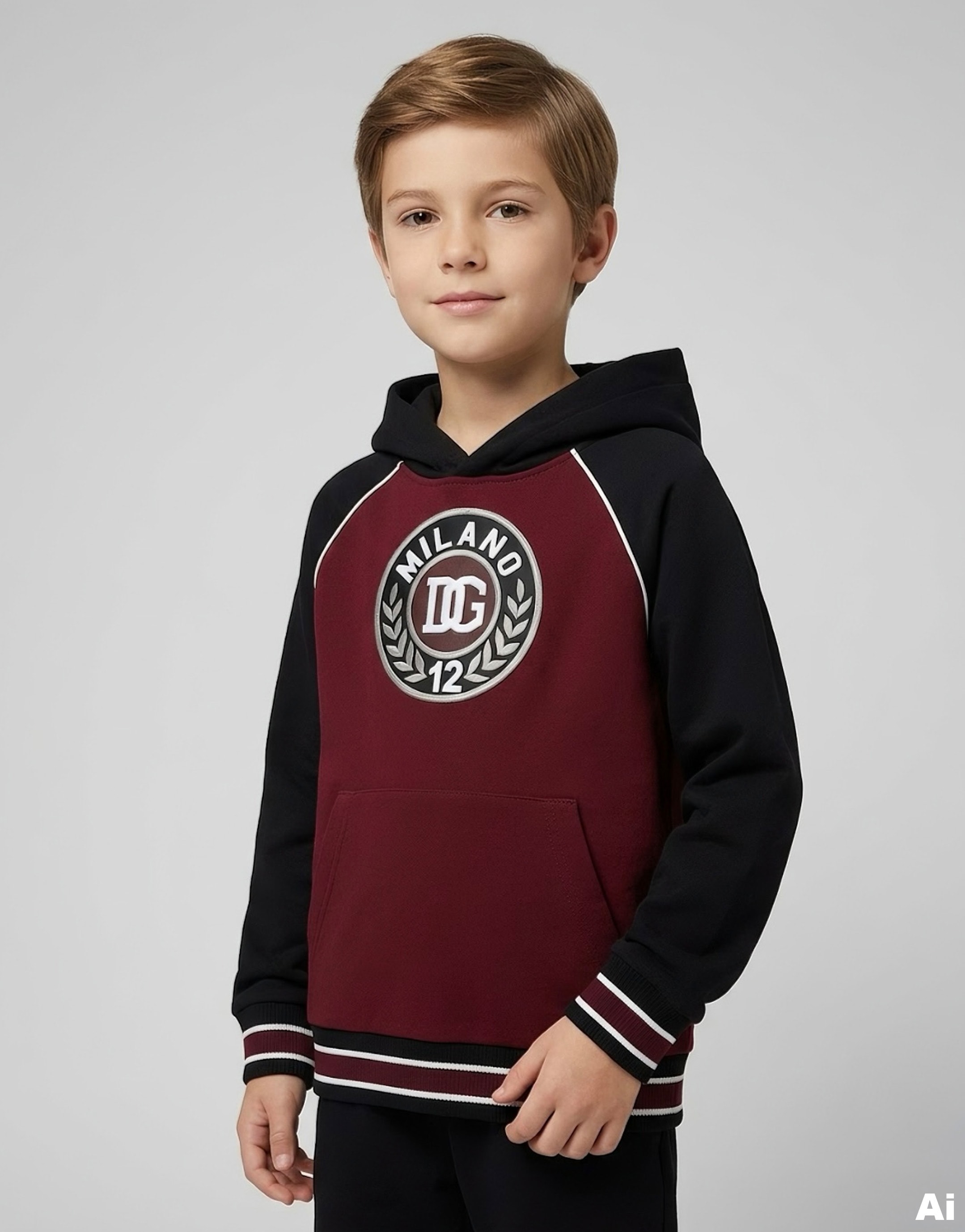 Dolce & Gabbana Kids Hooded Sweatshirt with Embroidery