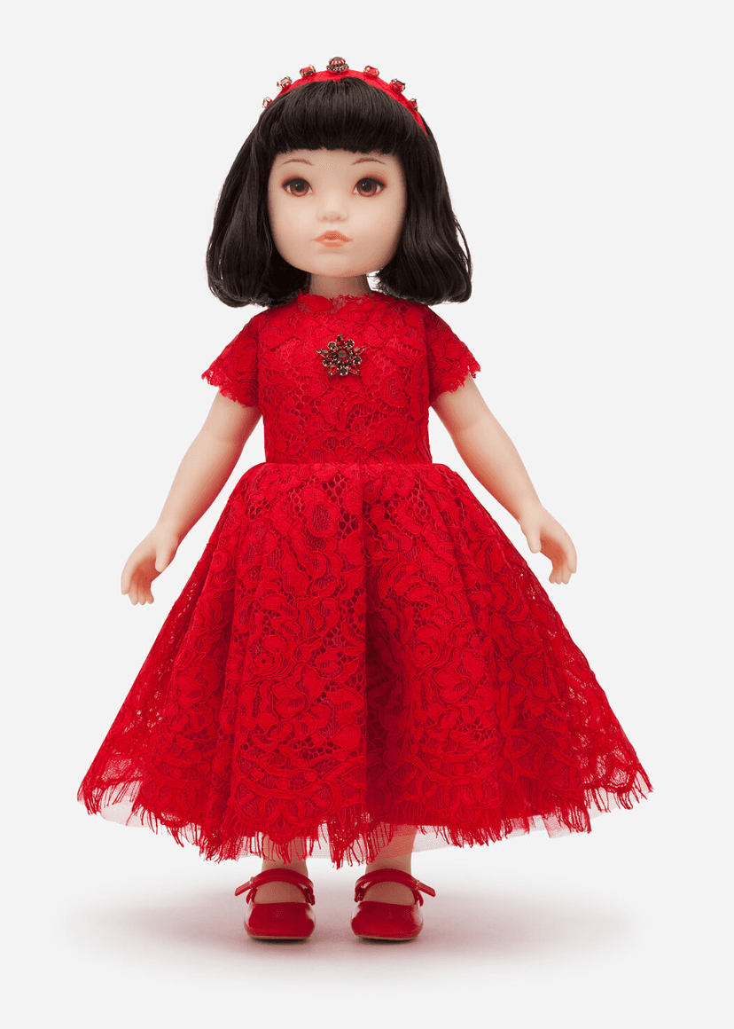 Dolce&Gabbana Kids Doll with Lace Dress