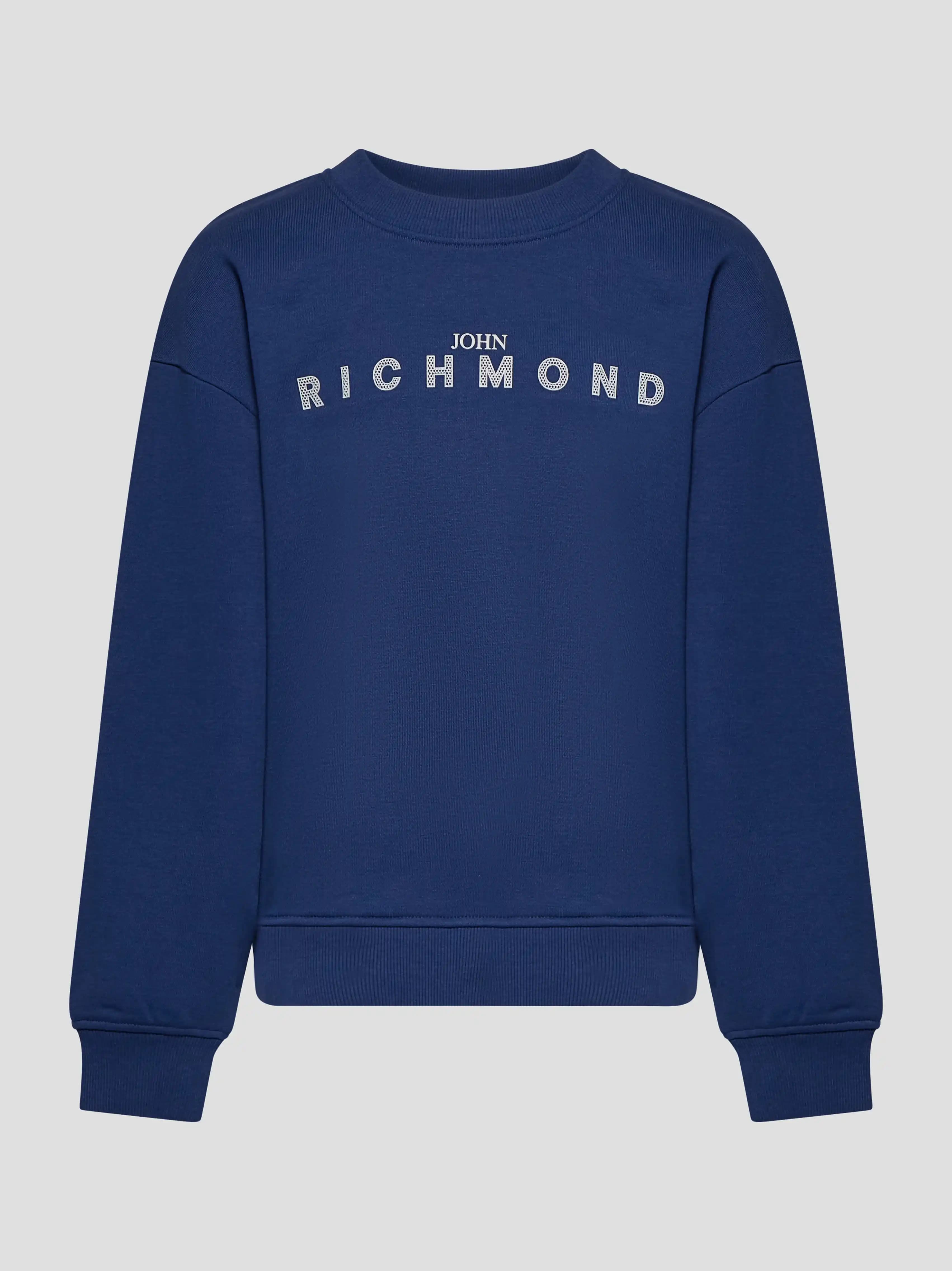 John Richmond Junior Crew-Neck Sweatshirt Oriza with Glitter JOHN RICHMOND Logo