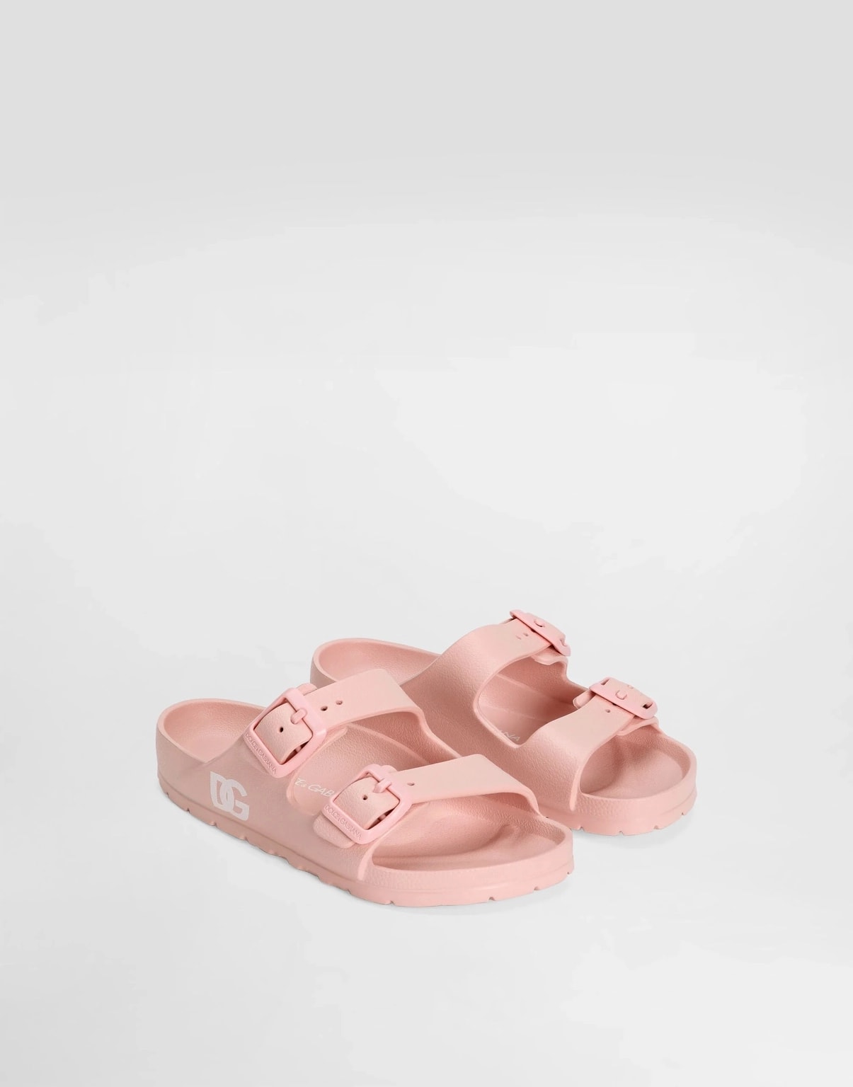 The Dolce & Gabbana Kids Double-Buckle Rubber Slides