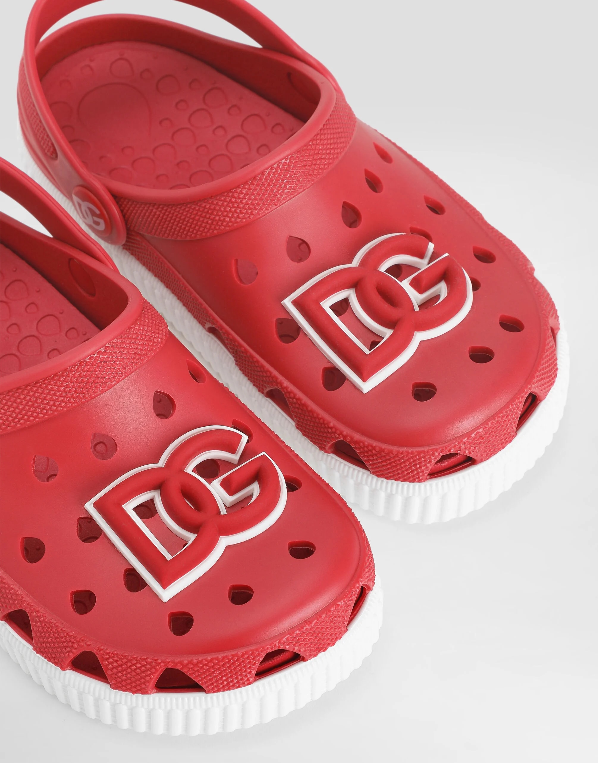 Dolce & Gabbana Kids Perforated Rubber Clogs with DG Logo