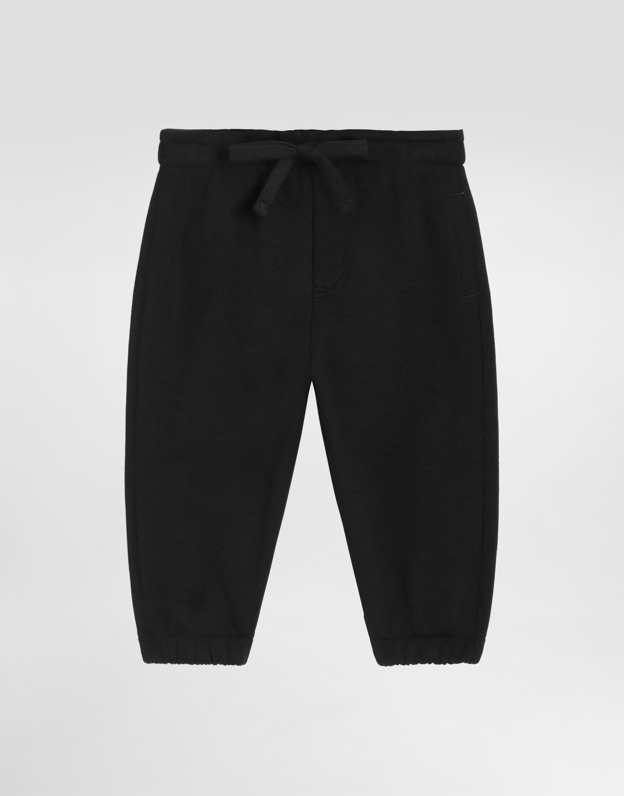 Dolce & Gabbana Kids Black Cotton Sweatpants with DG Logo