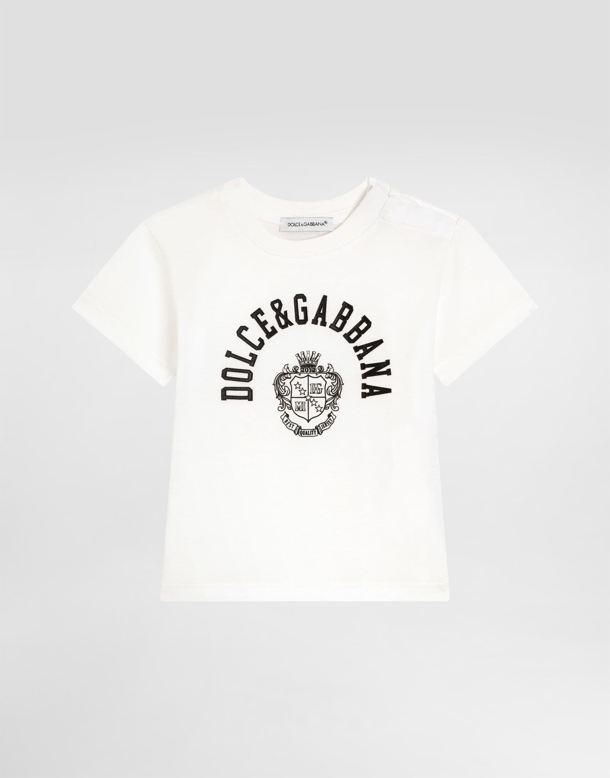 Dolce & Gabbana Kids Cotton T-Shirt with Embroidered Logo