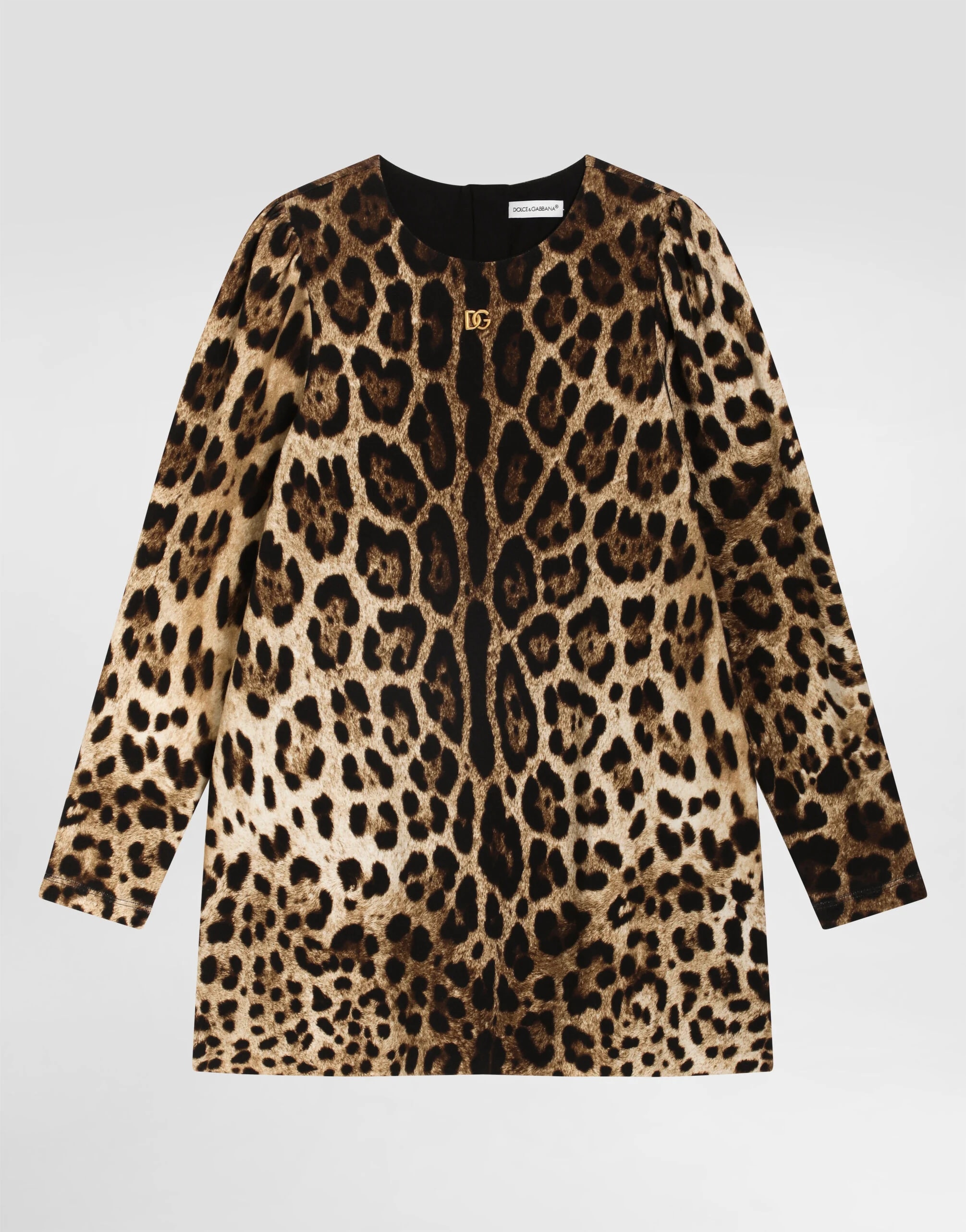 Dolce & Gabbana Kids Leopard-Print Cotton Dress