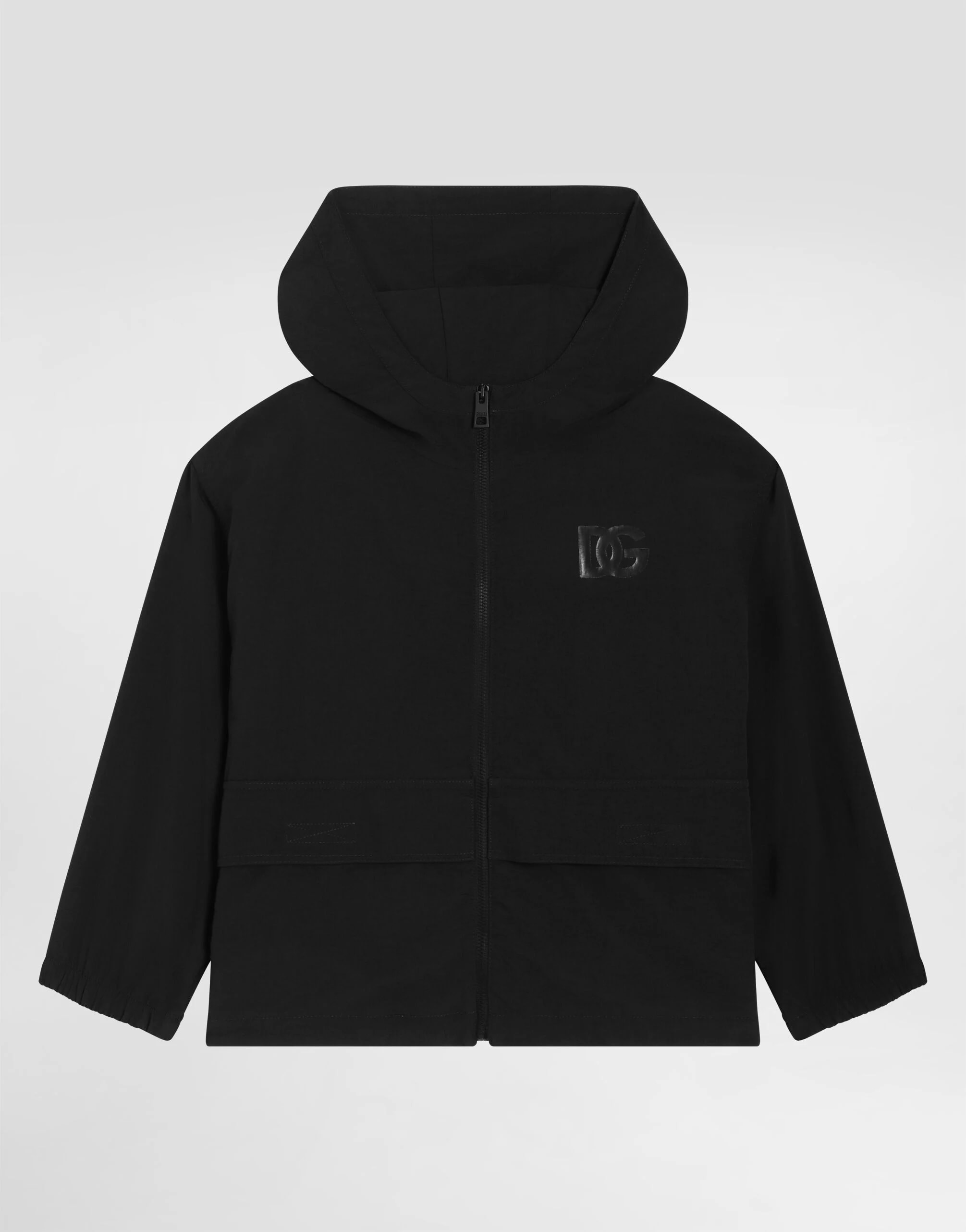 Dolce & Gabbana Kids Oversized Zip-Up Hooded Jacket with DG Logo