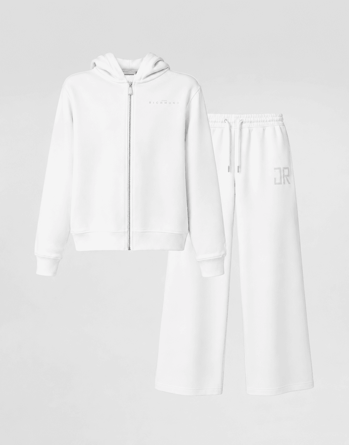 John Richmond Junior Girls' Zip Hoodie and Trousers White Set Larisi